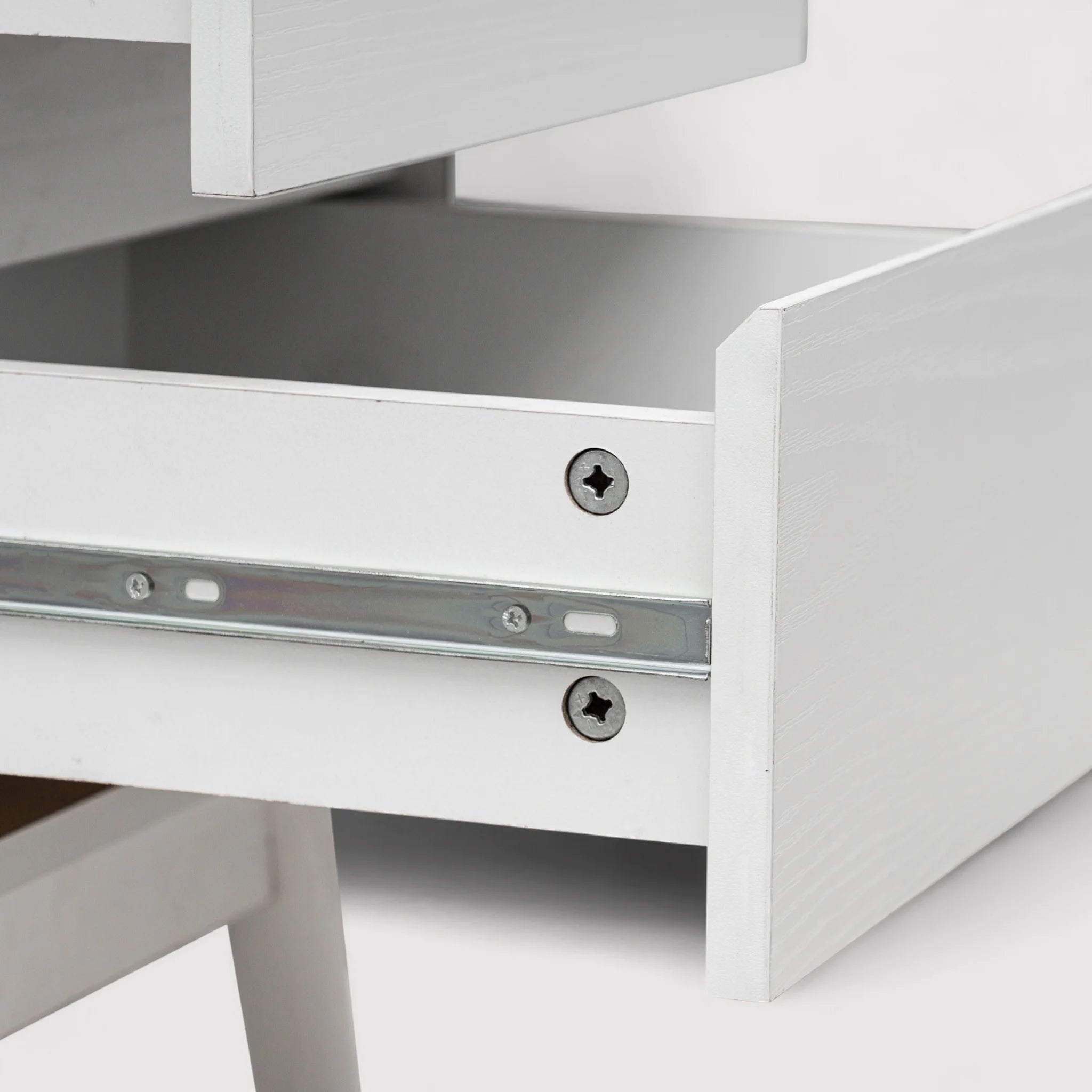 Yuzu - Comodino in stile moderno bianco con 2 cassetti