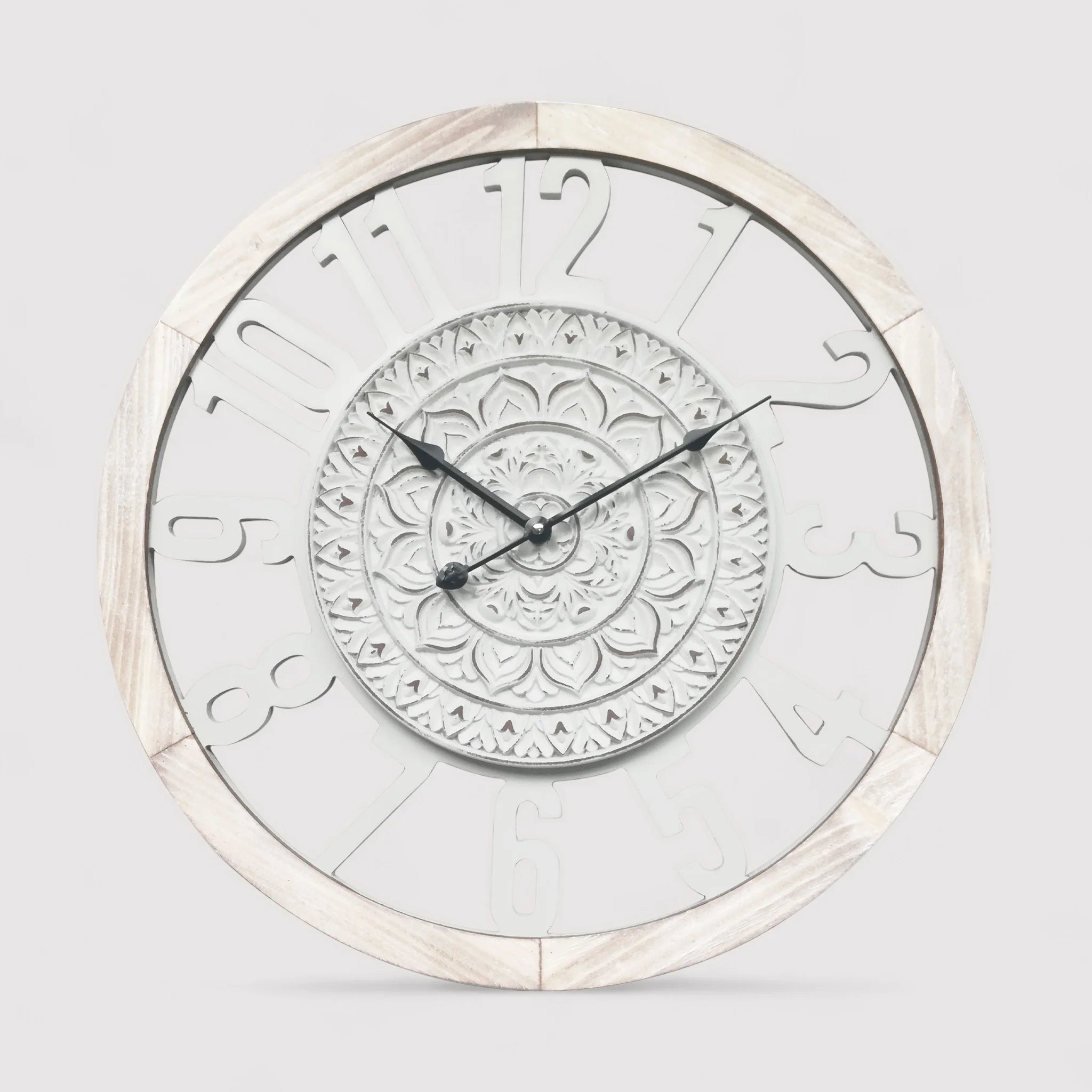 Carya - Orologio bianco boho chic con decorazione a mandala