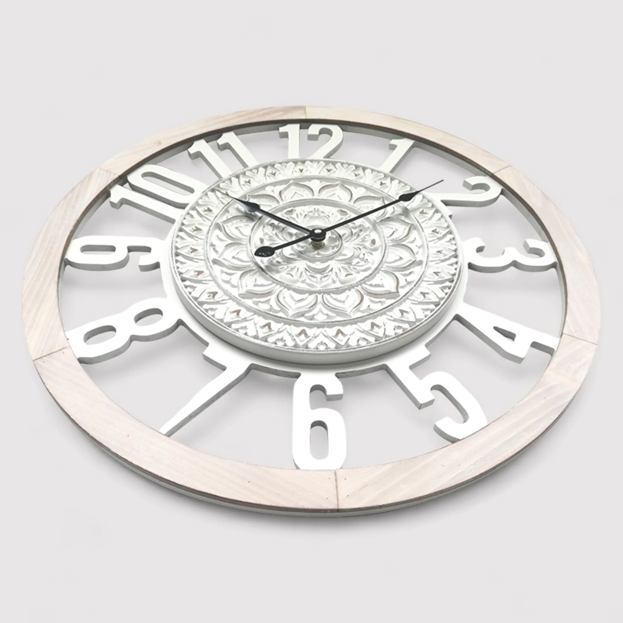 Carya - Orologio bianco boho chic con decorazione a mandala