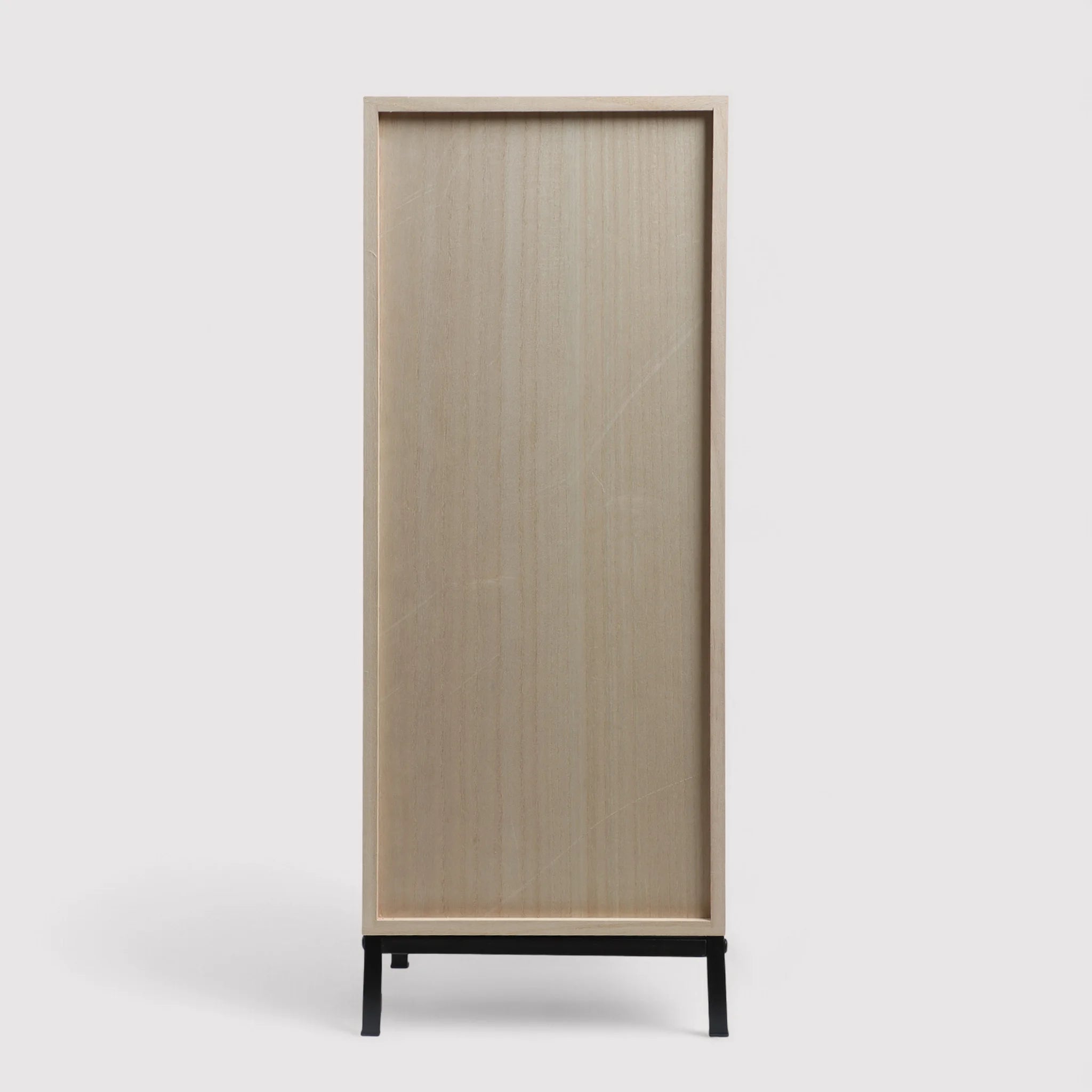 Mahlab - Cassettiera in legno e metallo con 4 cassetti incisi