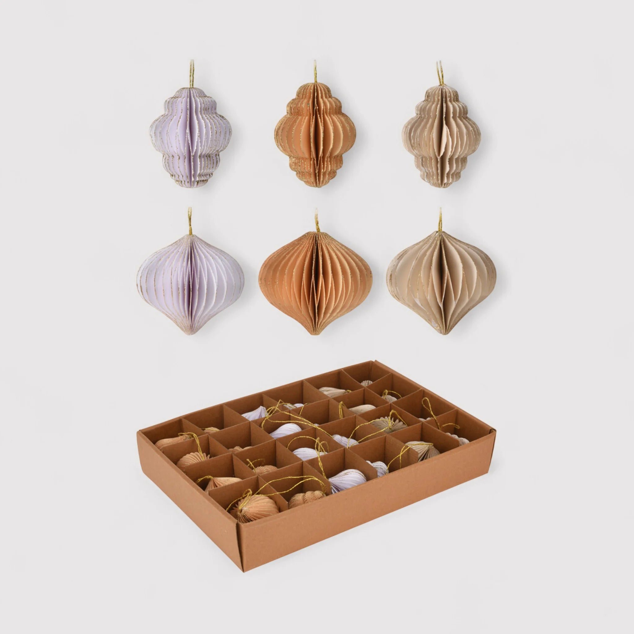 Taka - Pendenti per albero di Natale in 2 forme e 3 colori