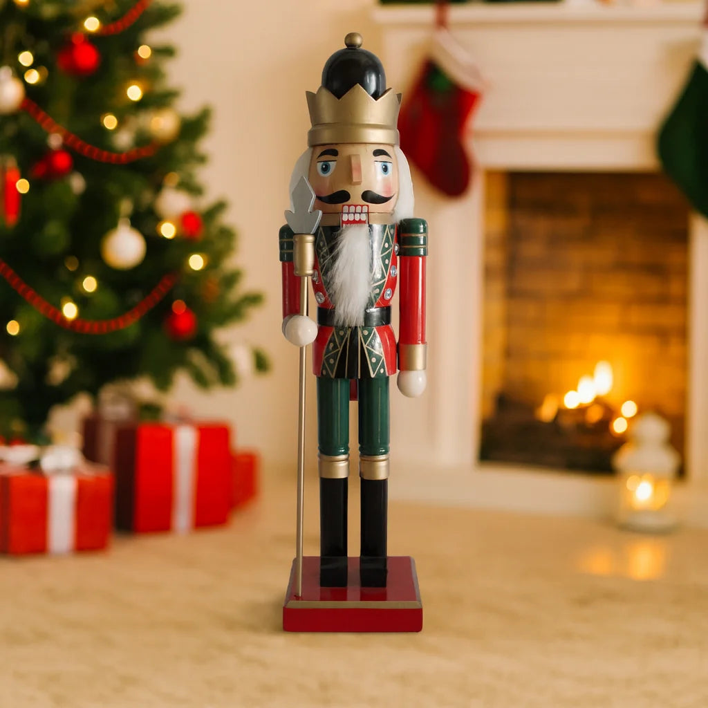 Arjuna - Schiaccianoci di Natale decorativo con corona rossa