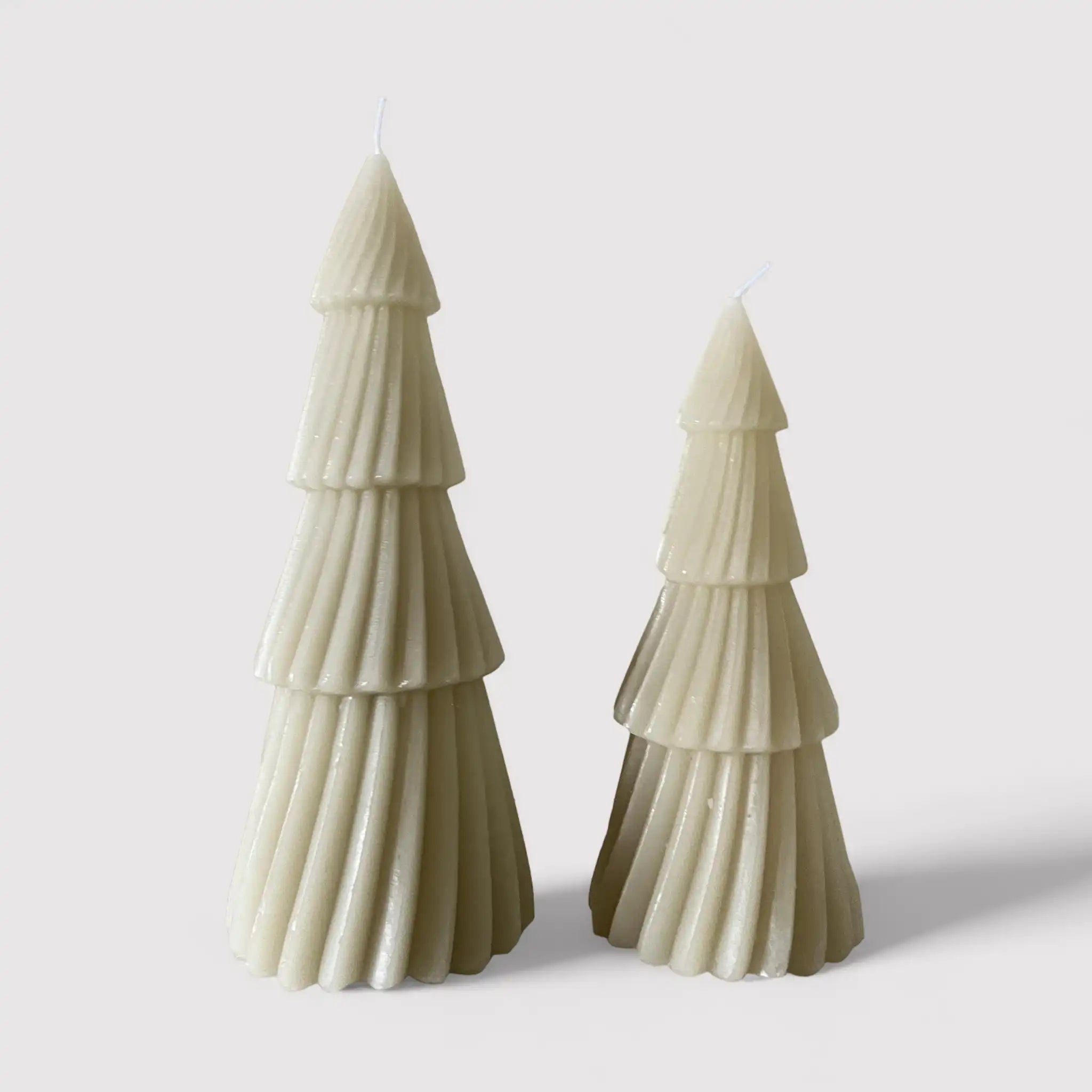 Elowen - Set 2 candele beige per decorazioni natalizie