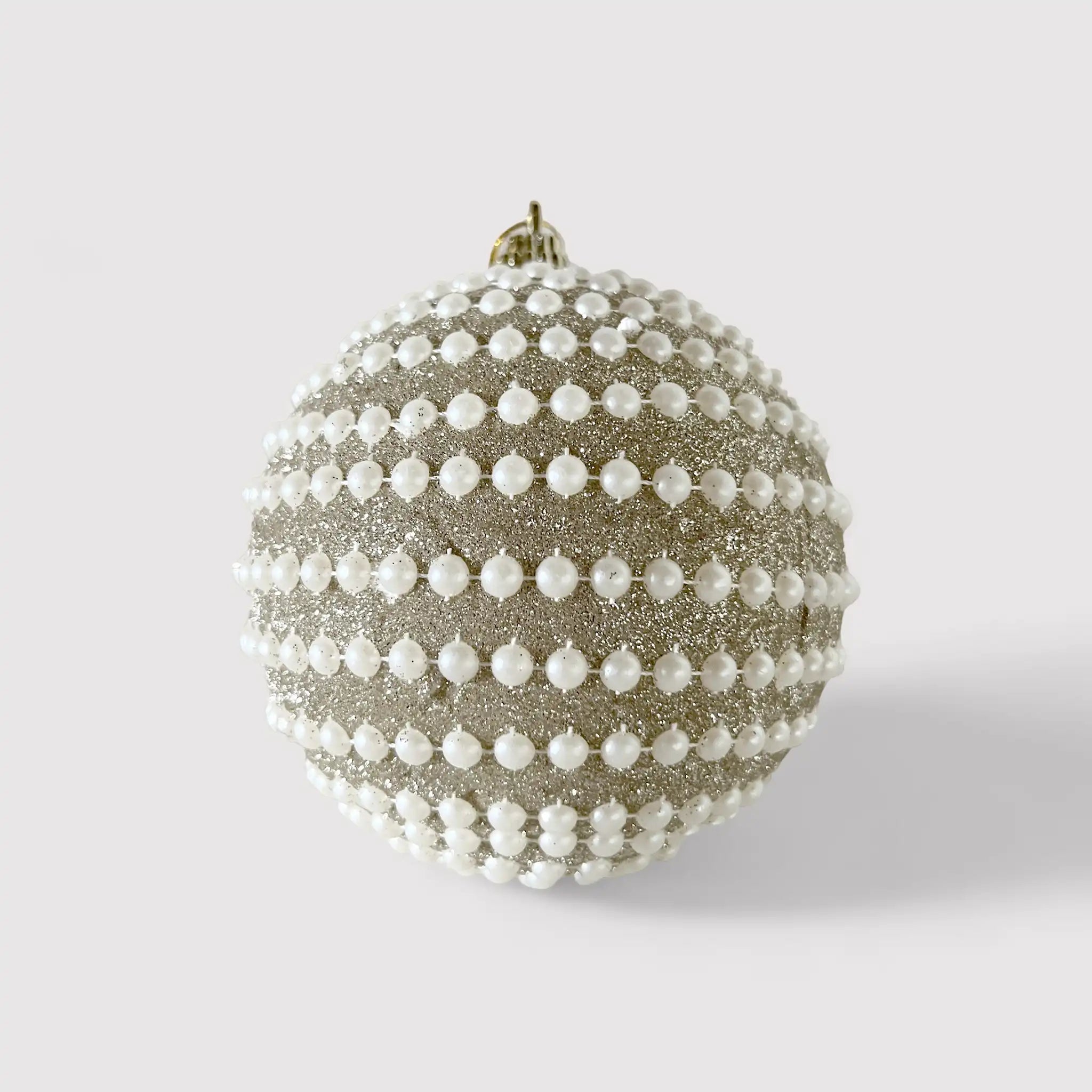 Tulista - Palline per albero di Natale con perline color oro