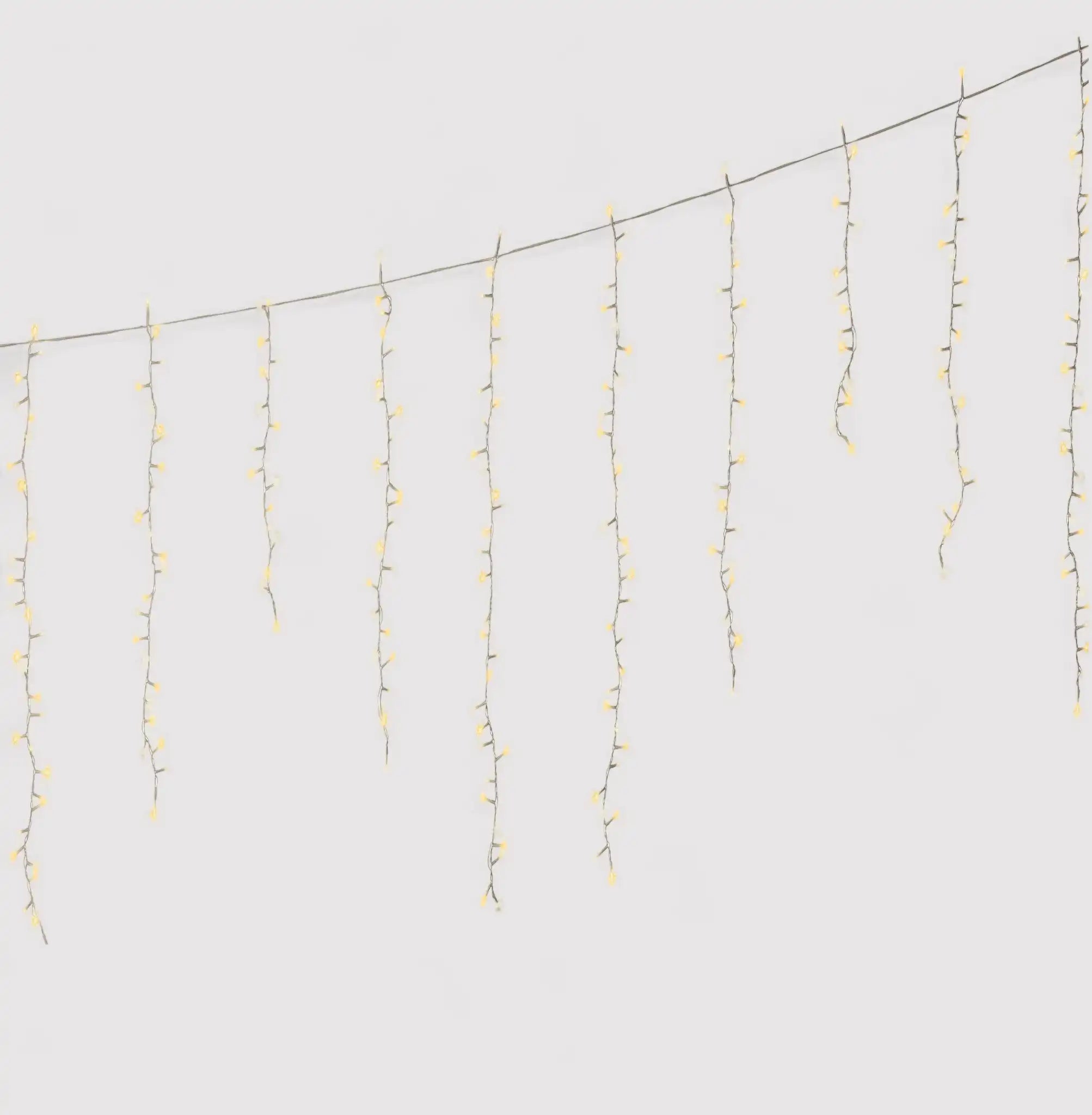 Lunaria - Cascata di luci natalizie color bianco caldo