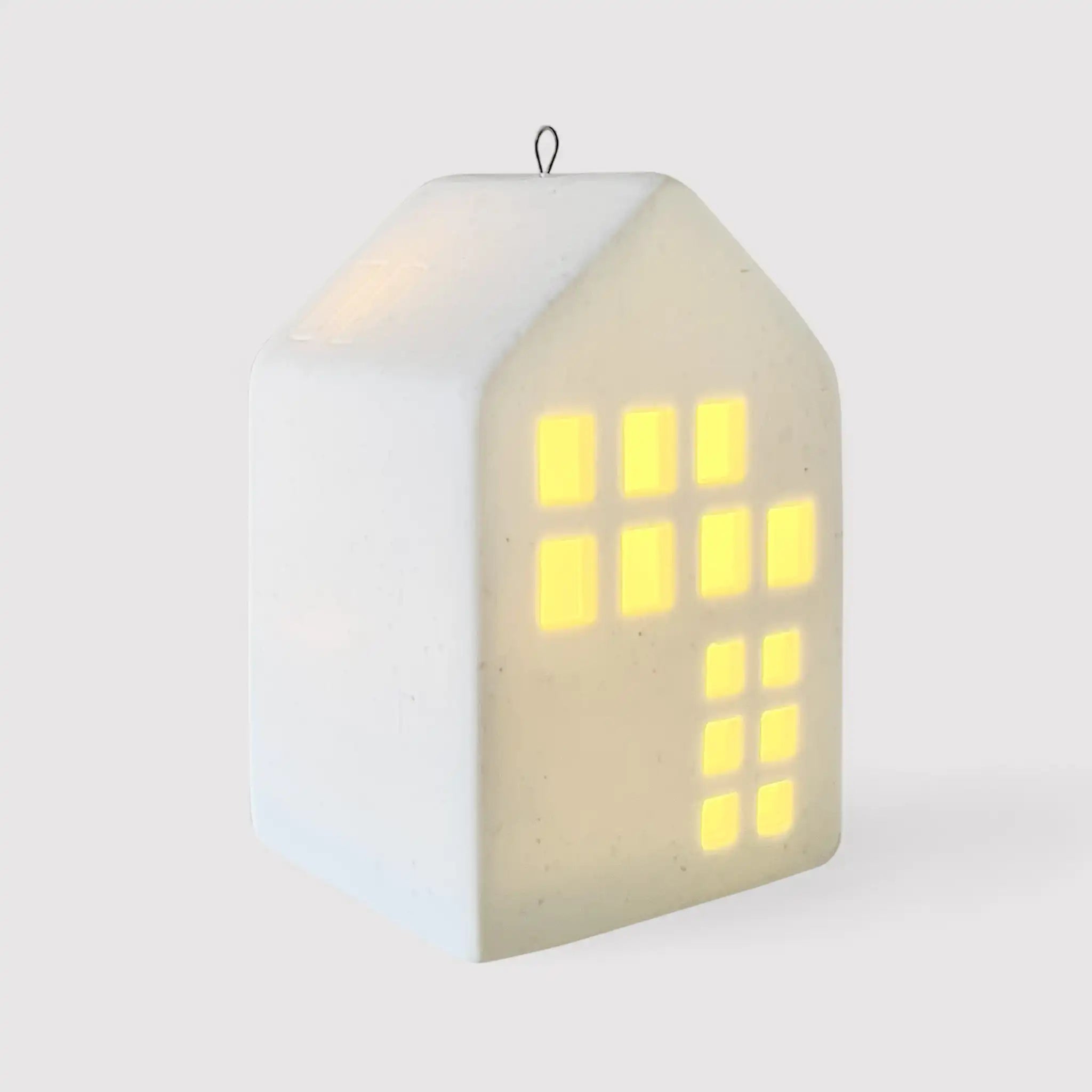 Strobus - Casetta natalizia in ceramica con luci