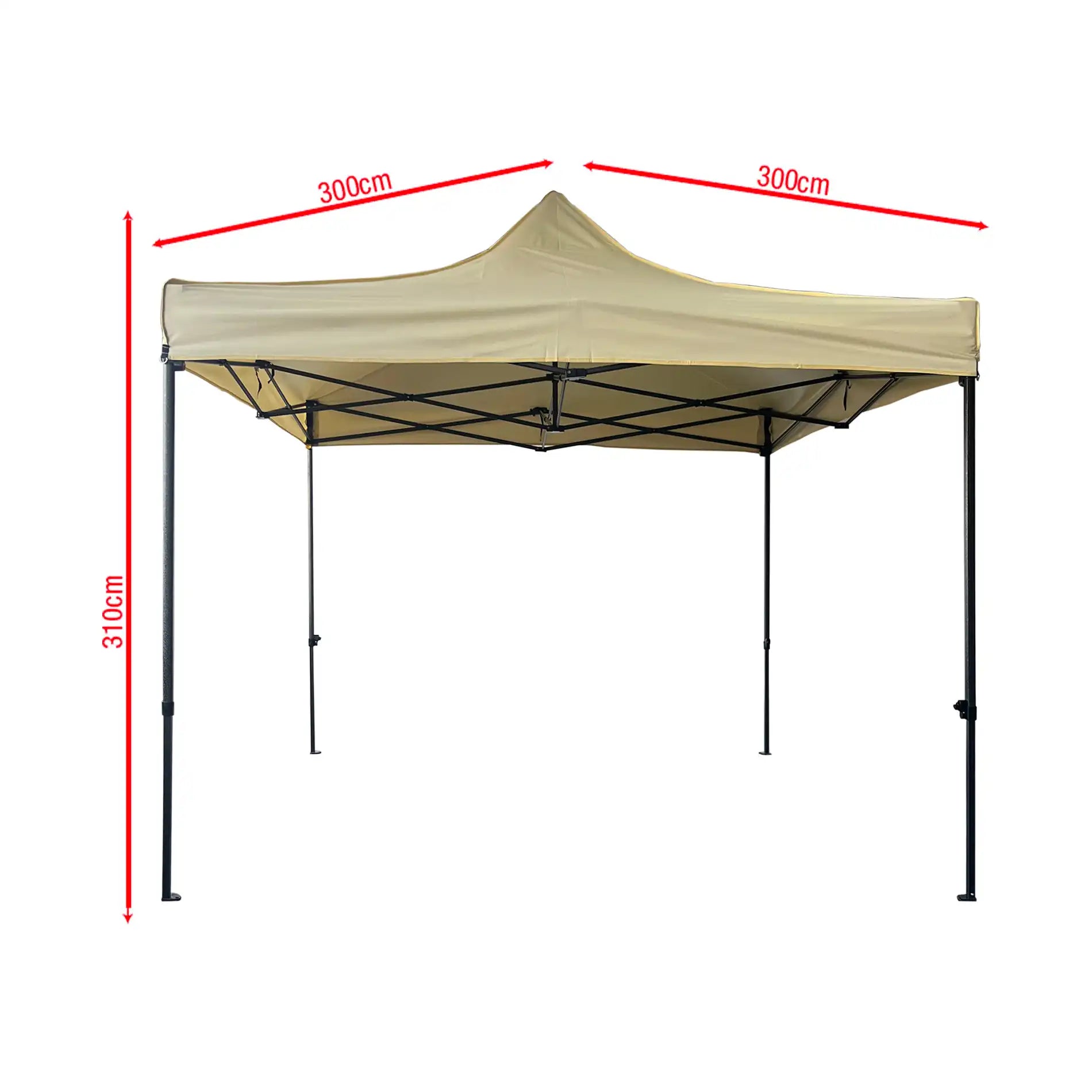 Aneto - Gazebo beige 3x3 per giardini o mercatini
