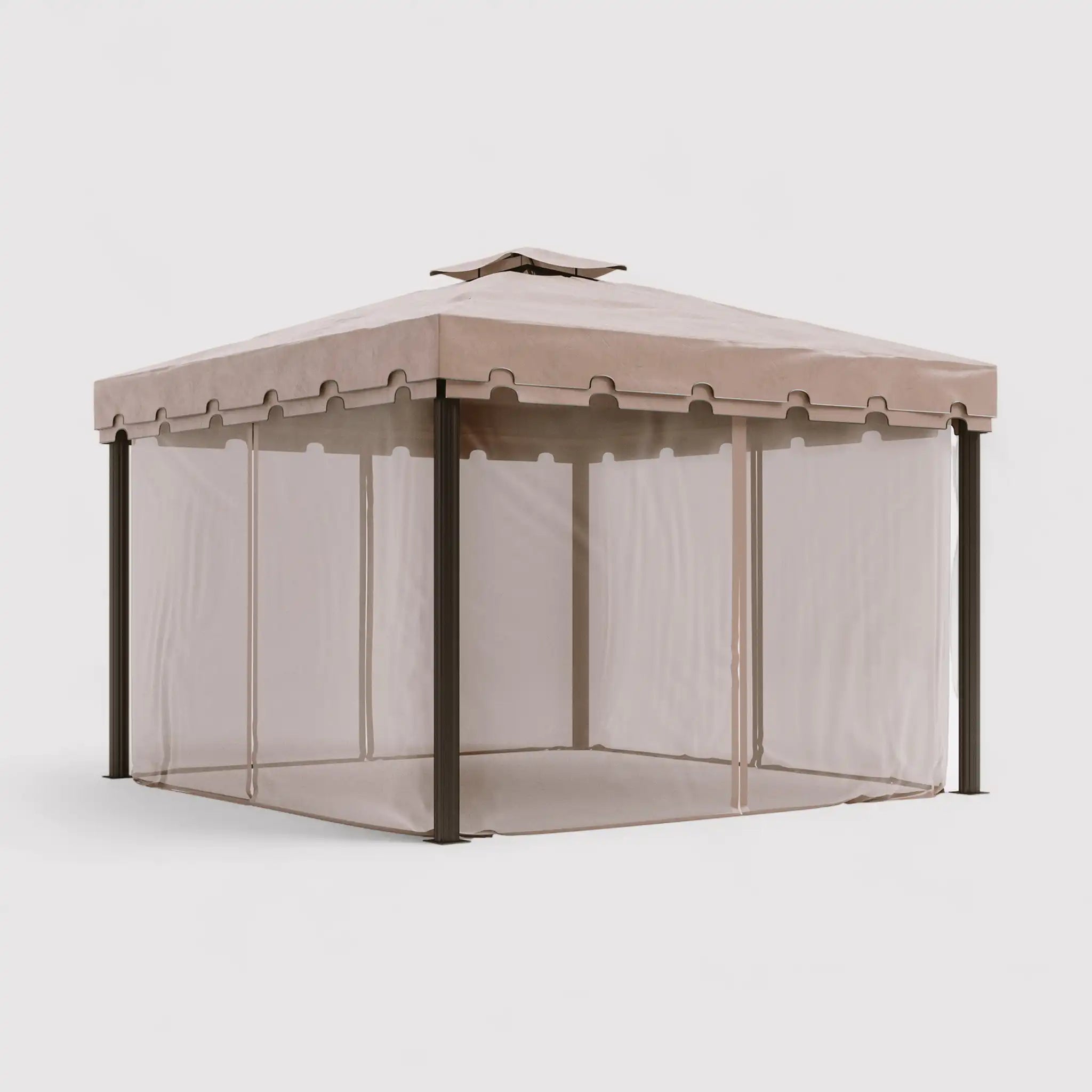 Nuxia - Gazebo 3x3 con teli laterali e zanzariera