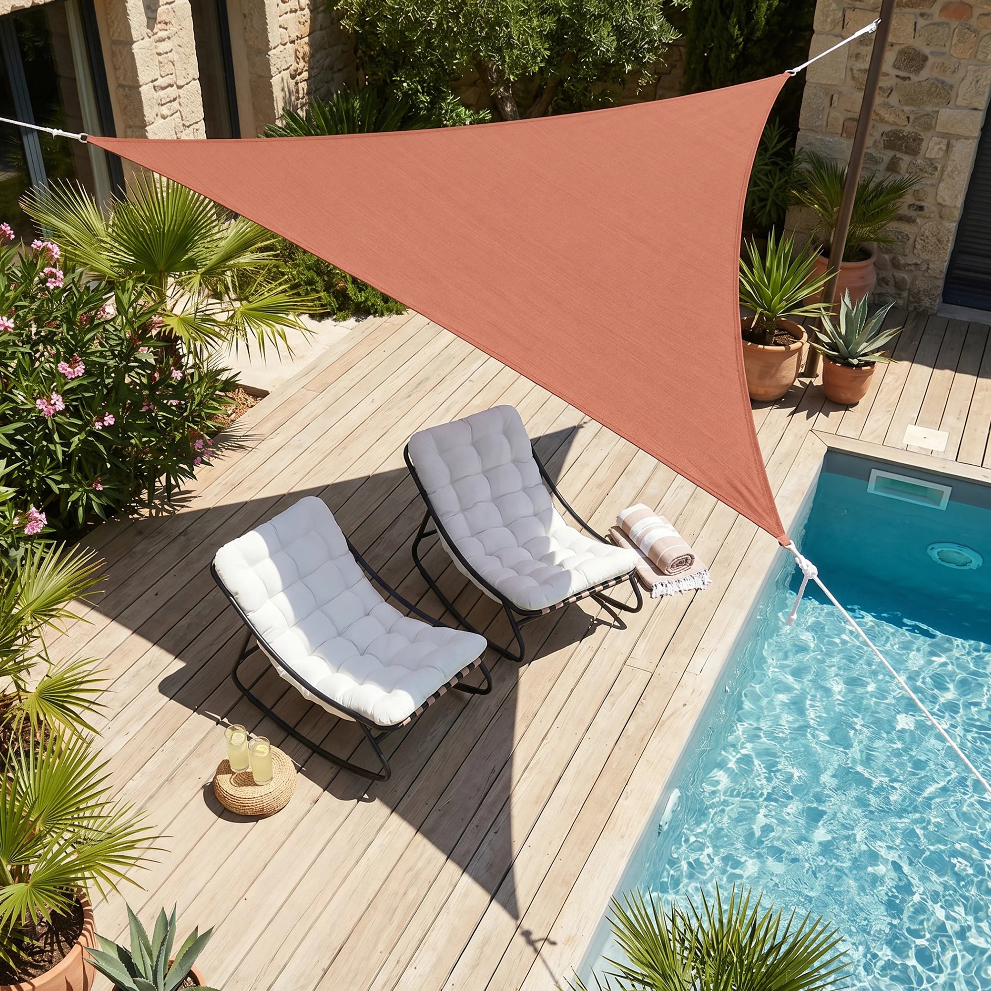 Euclea - Waterproof 3x3x3 red parasol sail