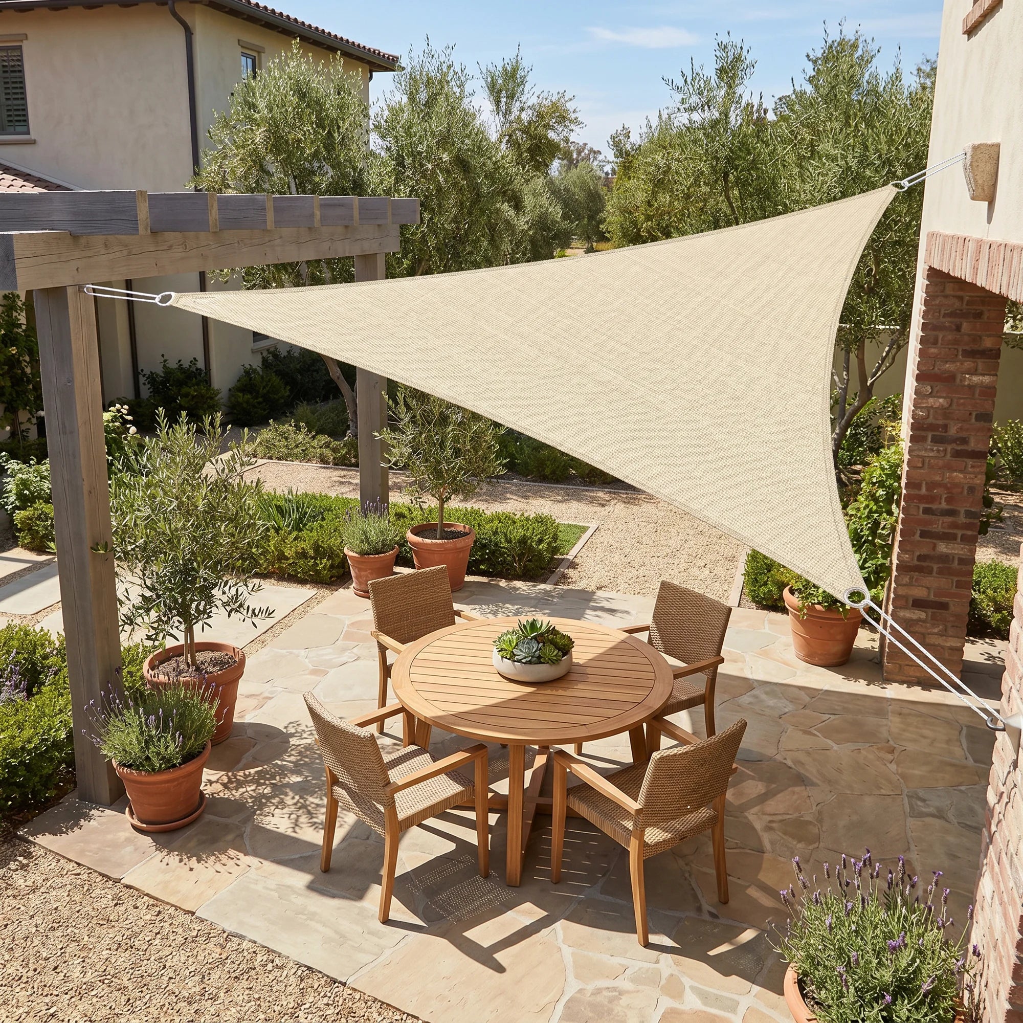 Kola - Tenda a vela impermeabile triangolare 5x5x5