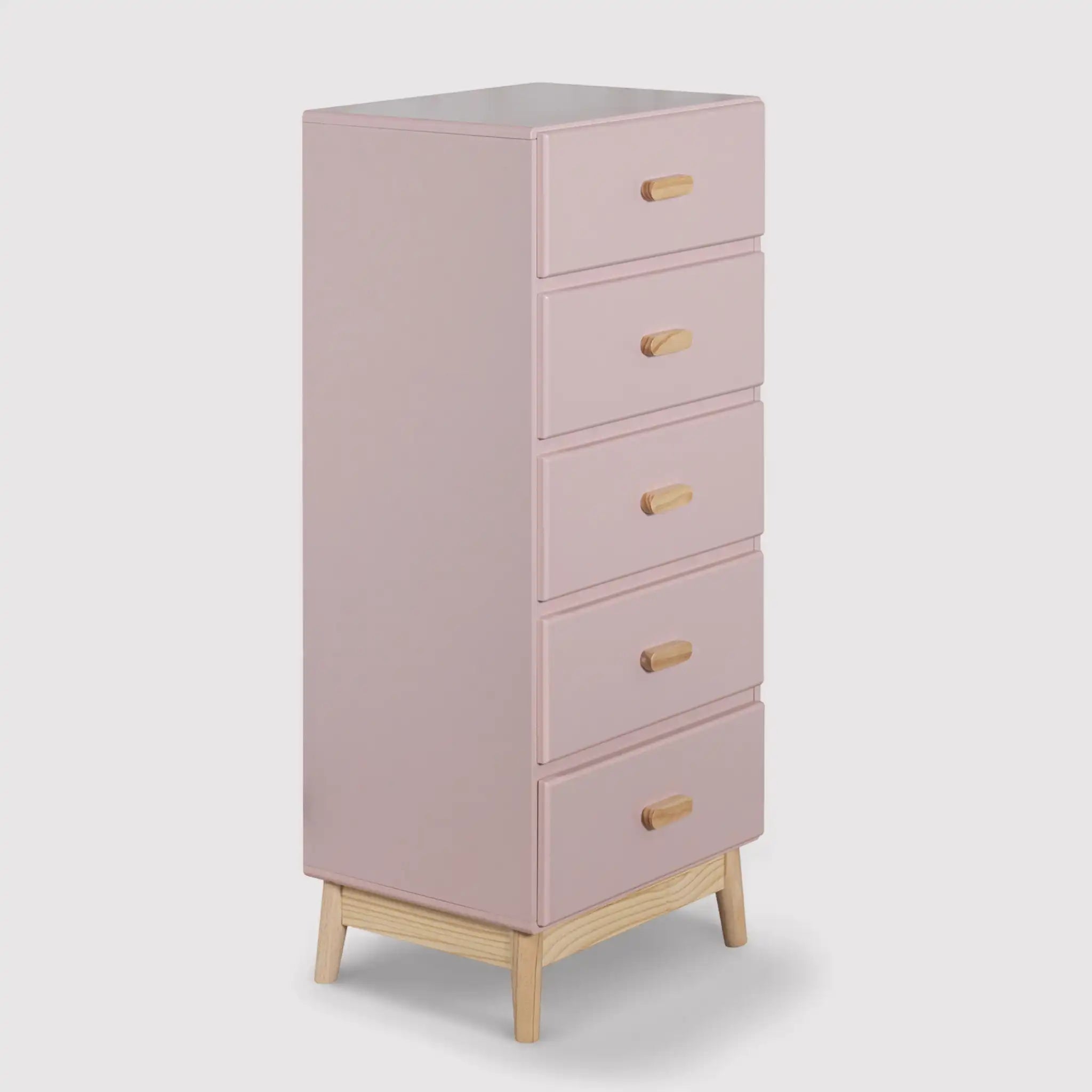 Orchidea - Cassettiera rosa per cameretta montessoriana