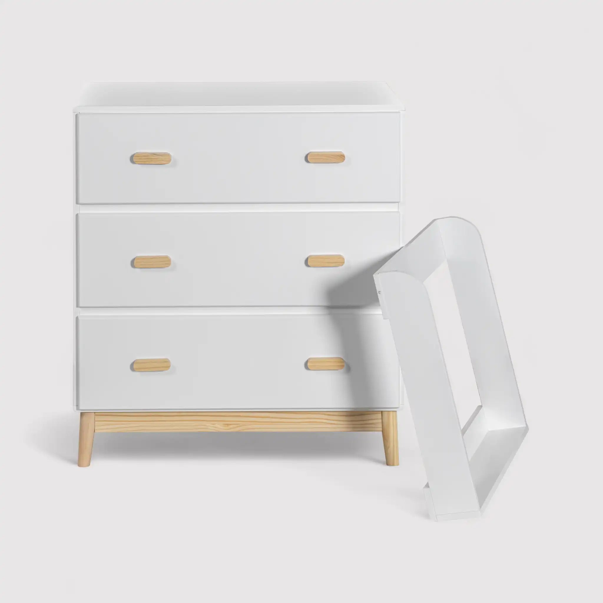 Betula - Commode avec table à langer amovible et 3 tiroirs