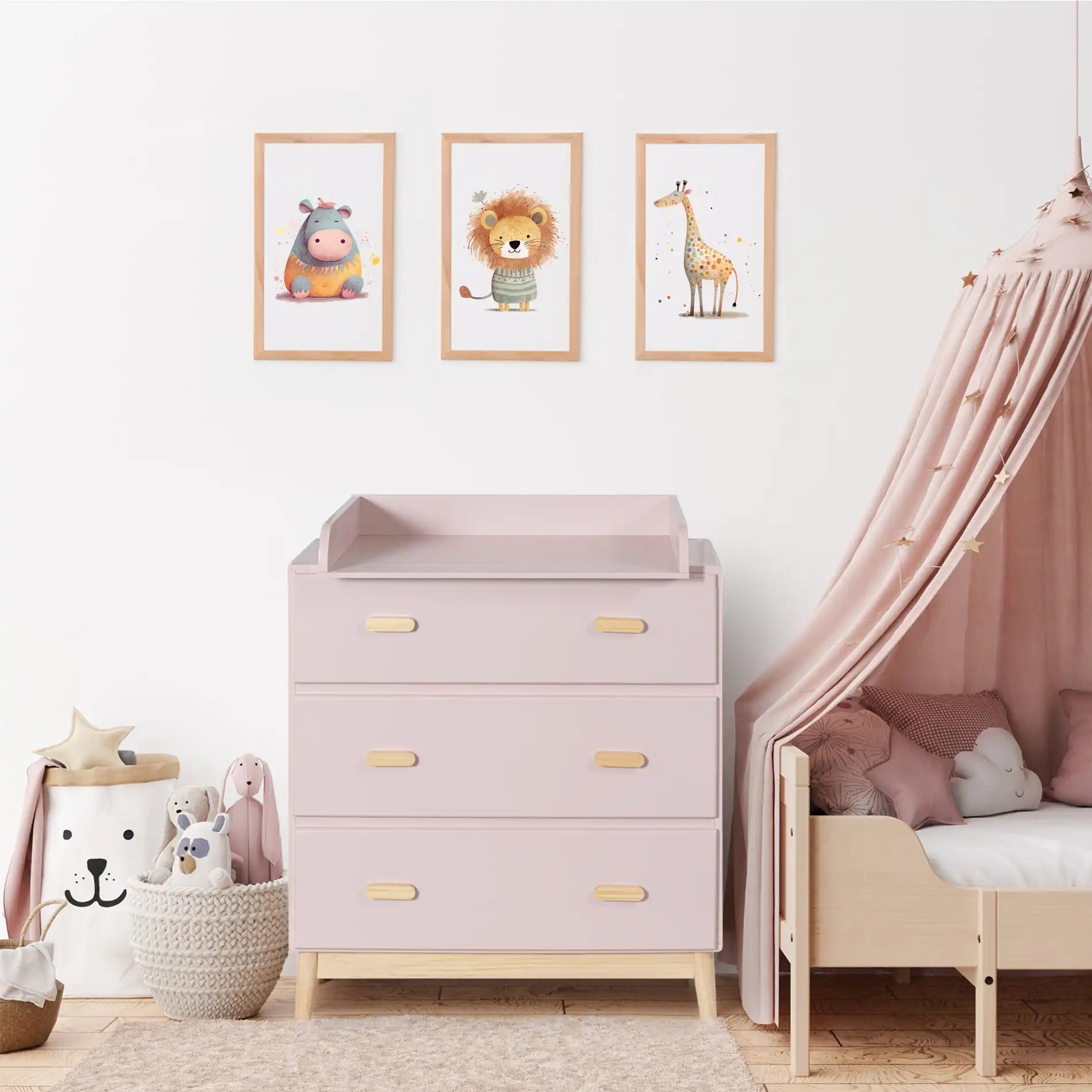 Crossandra - Mobile con vaschetta fasciatoio e 3 cassetti