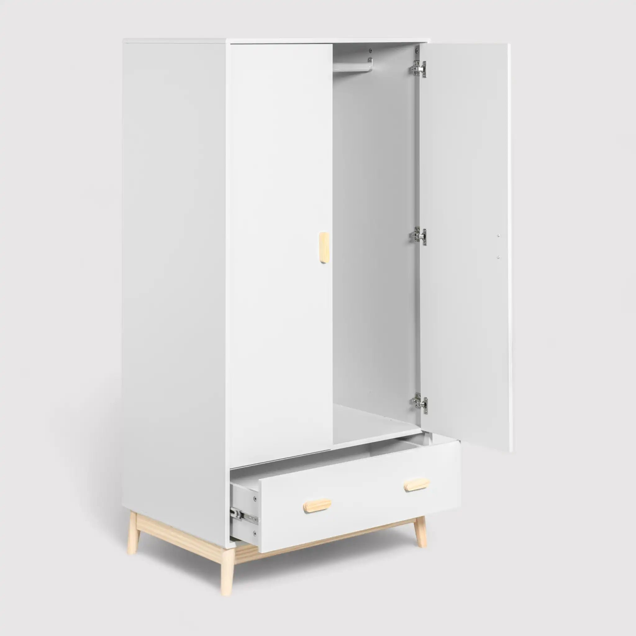 Aegle - Armadio per camerette con 2 ante e 1 cassetto