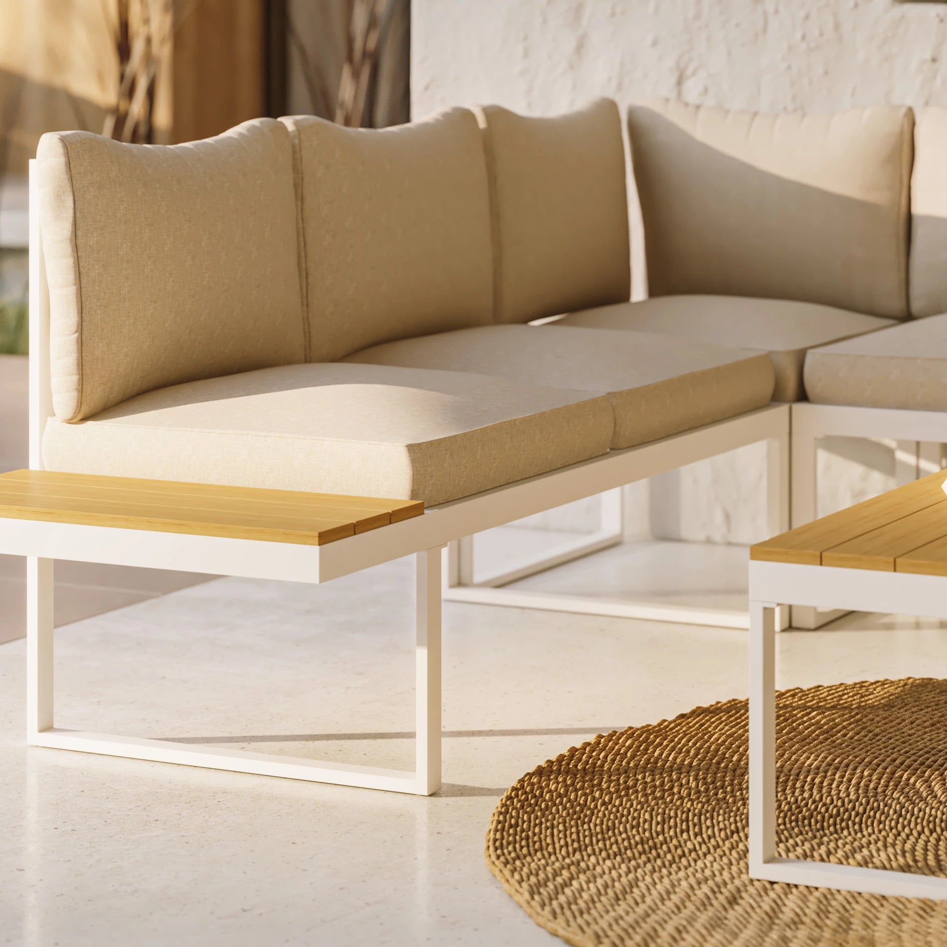 Toog - Modulares Gartensofa-Set mit Couchtisch