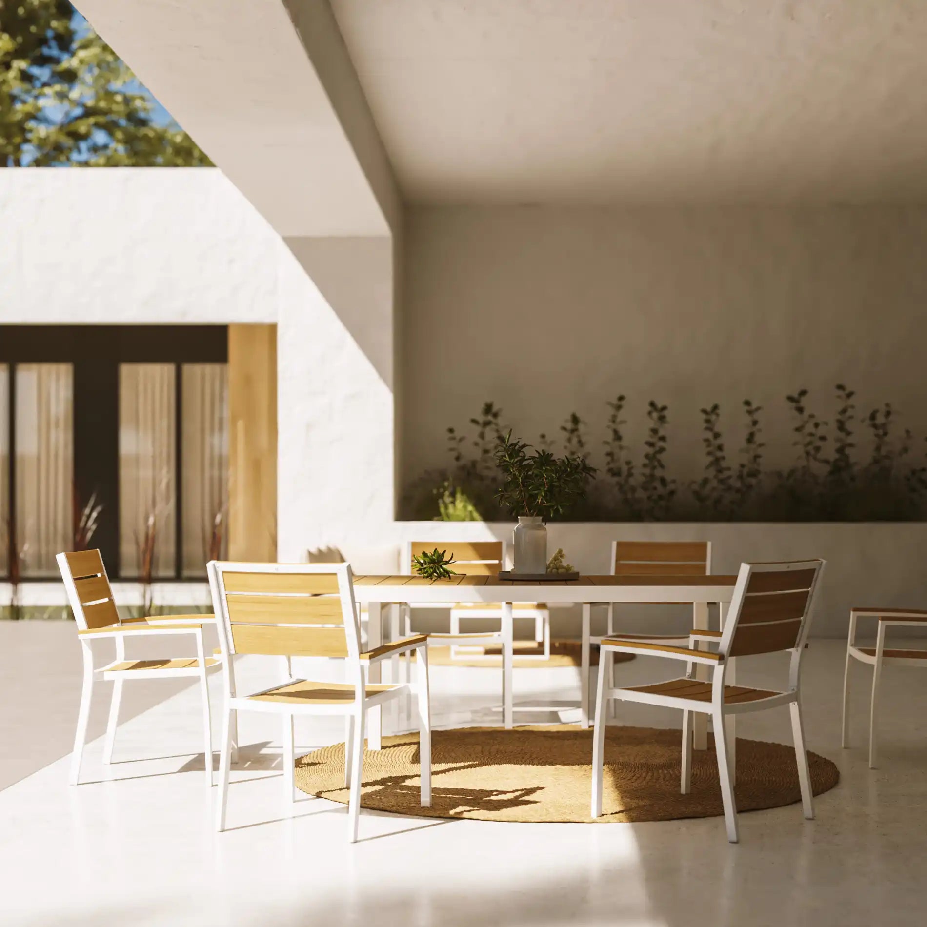 Arayan - Tavolo allungabile rettangolare per giardino o cucina