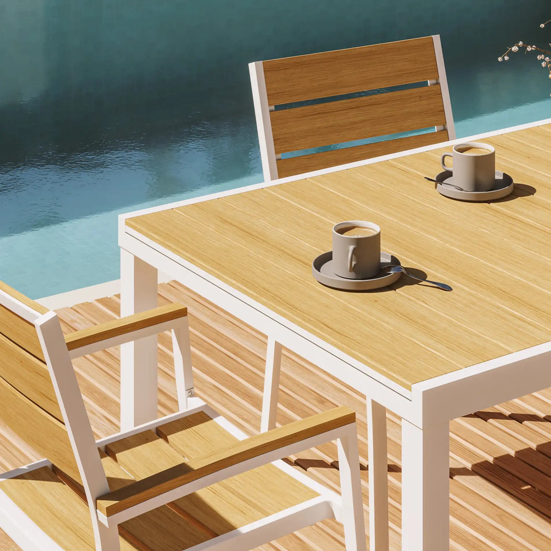 Arayan - Tavolo allungabile rettangolare per giardino o cucina