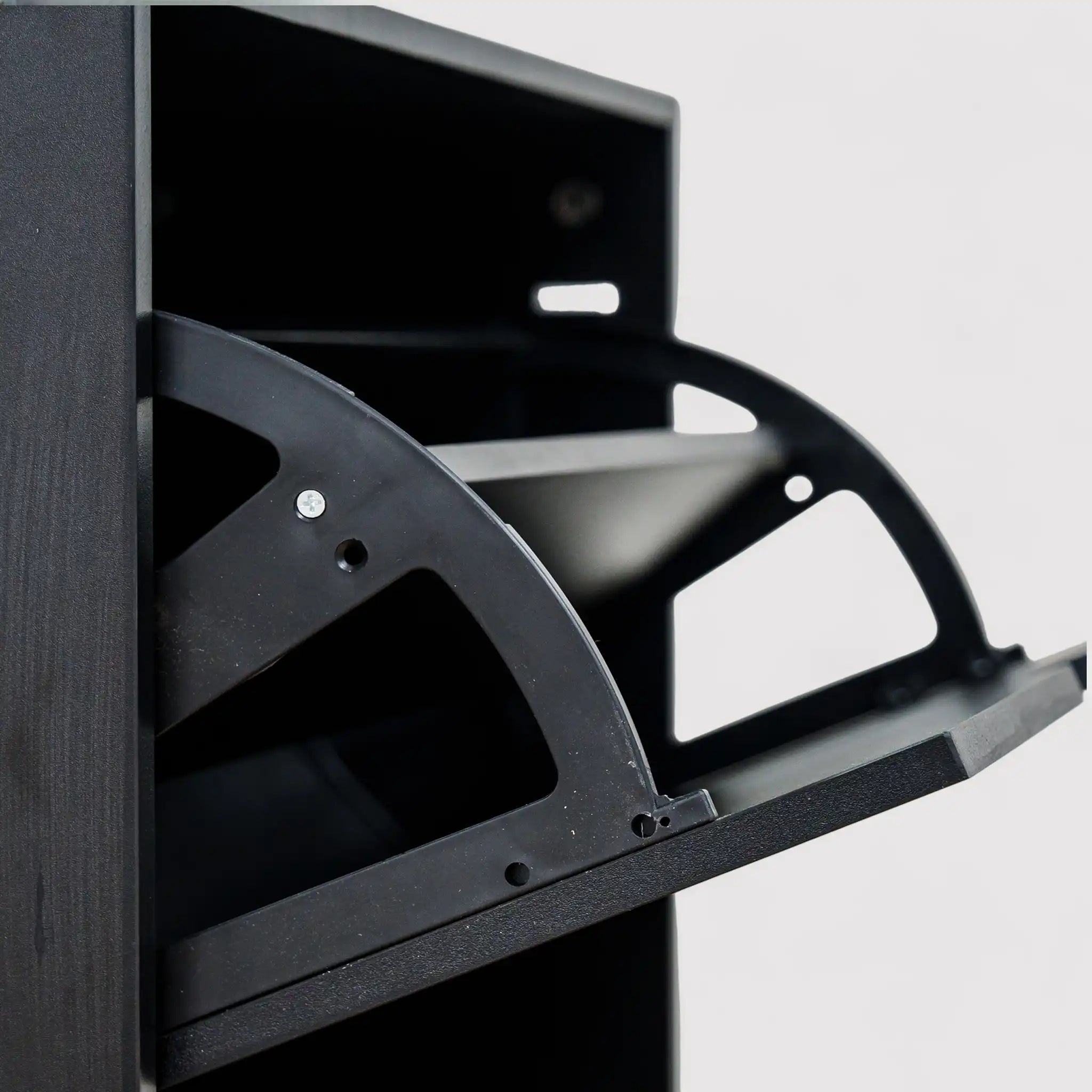 Ekpe - Scarpiera salvaspazio da ingresso nera con 3 ante