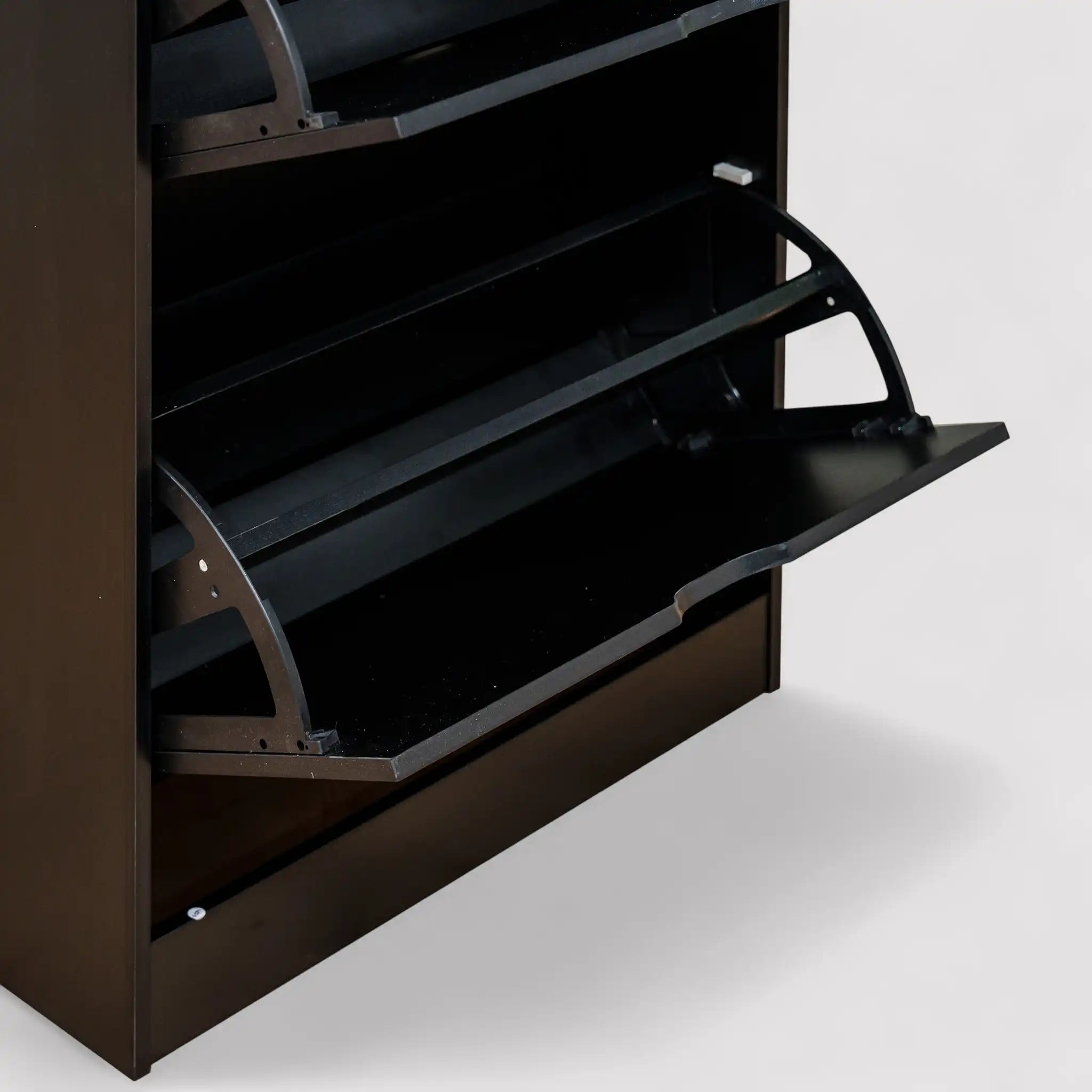 Ekpe - Scarpiera salvaspazio da ingresso nera con 3 ante