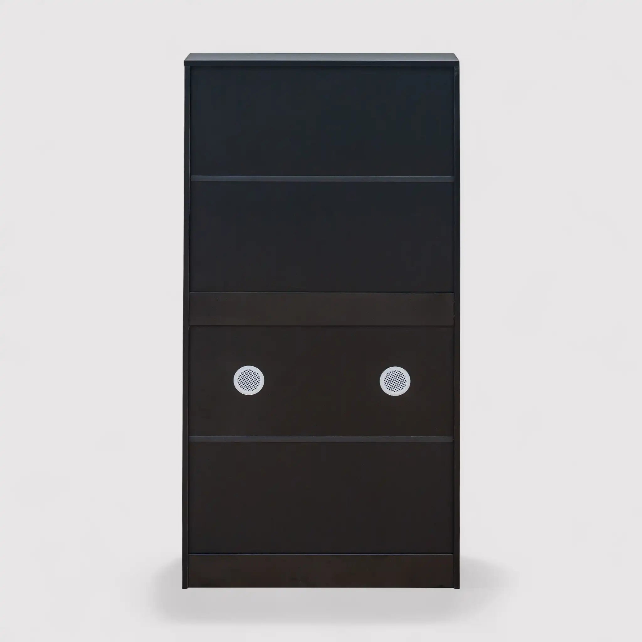 Ekpe - Scarpiera salvaspazio da ingresso nera con 3 ante