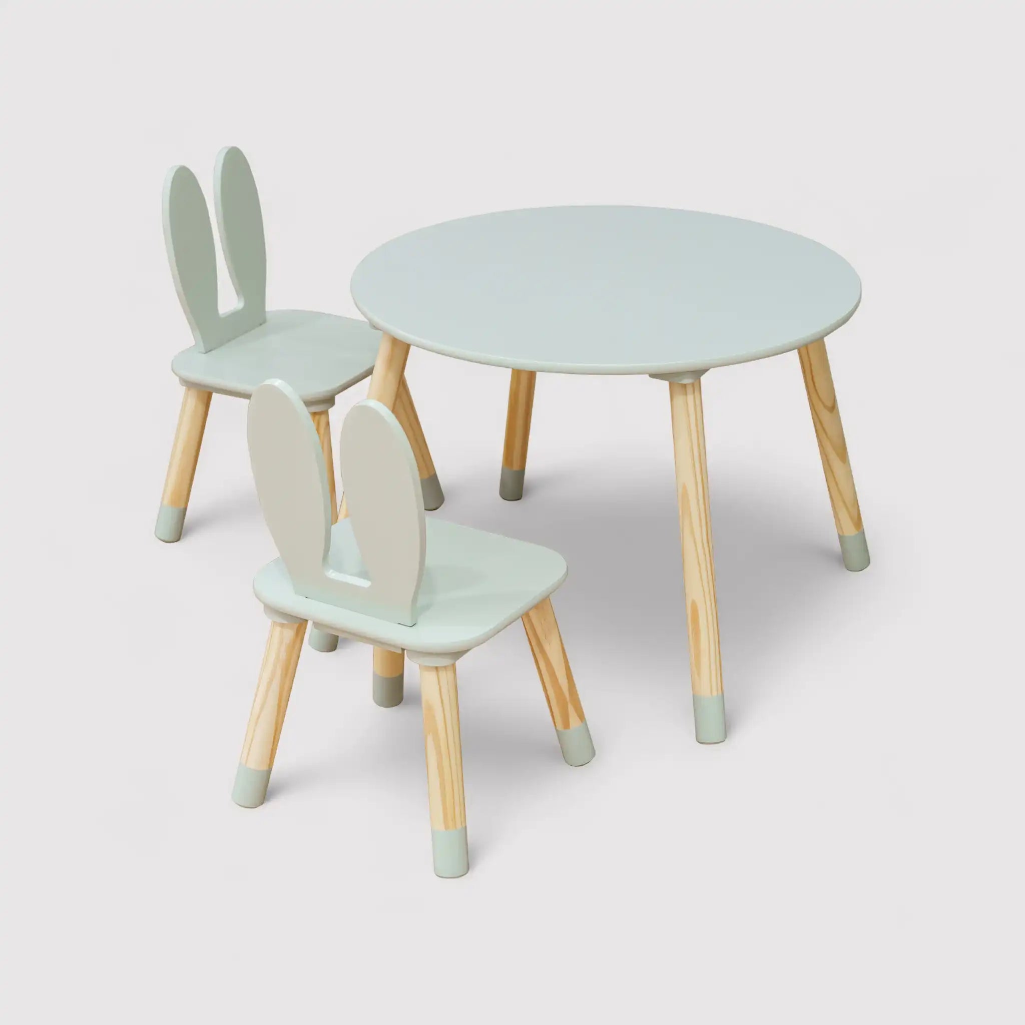 Milicia - Set tavolo e 2 sedie verde acqua per cameretta