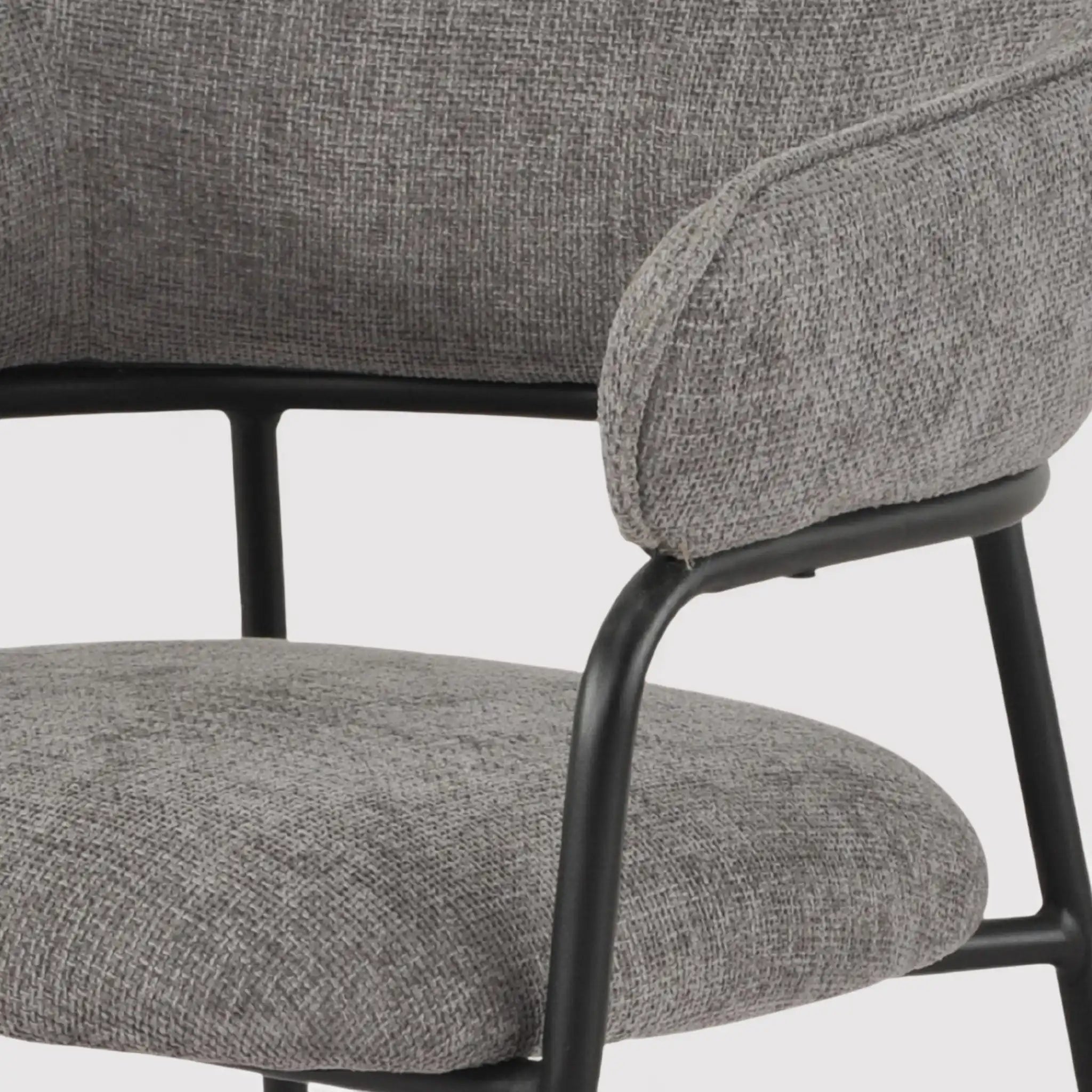 Jatoba - Set 2 sedie da cucina moderna color grigio chiaro