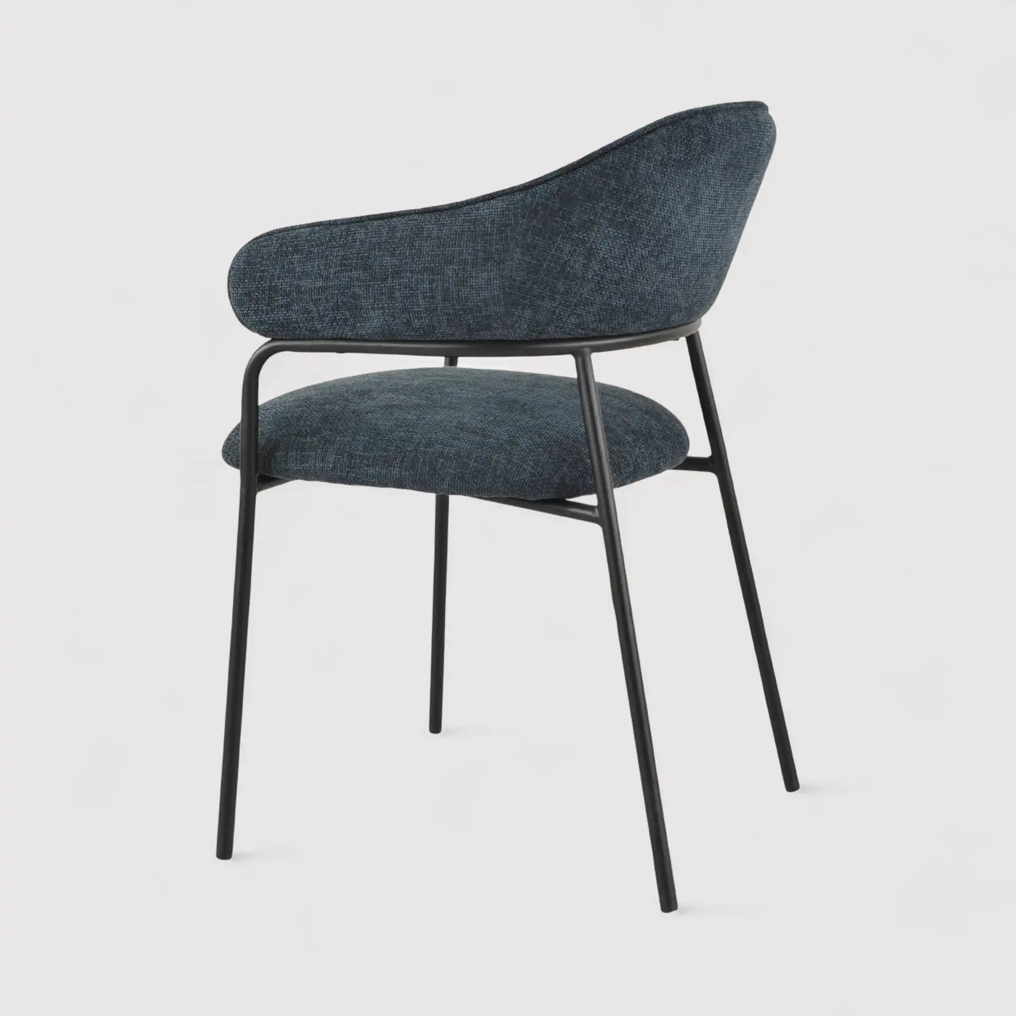 Azobe - Set 2 sedie per sala da pranzo blu petrolio