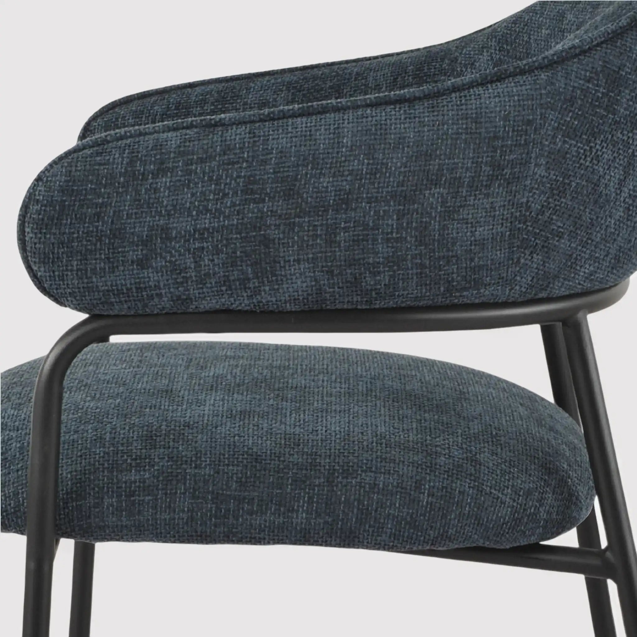 Azobe - Set 2 sedie per sala da pranzo blu petrolio