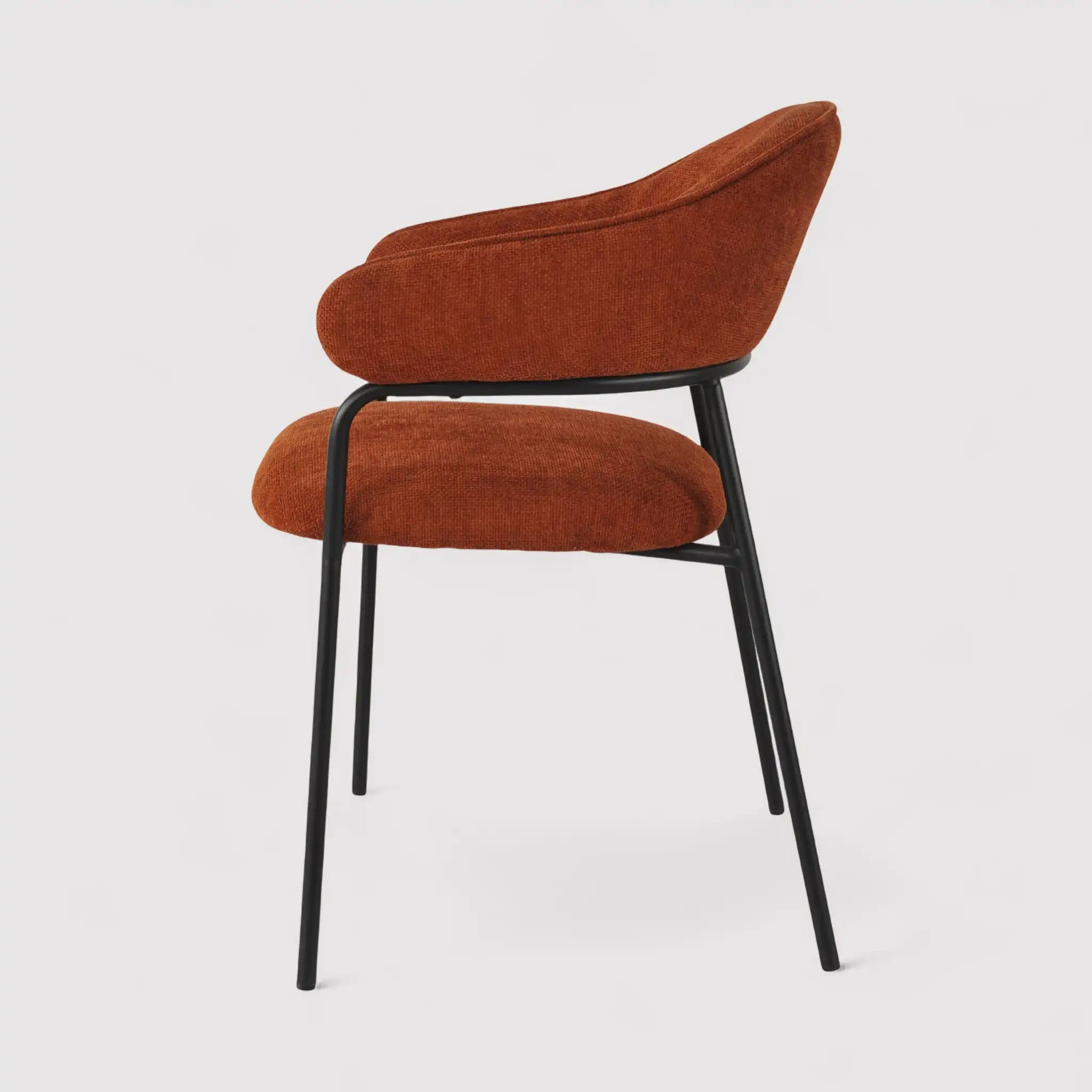 Dombeya - Set 2 sedie per soggiorno color arancione scuro