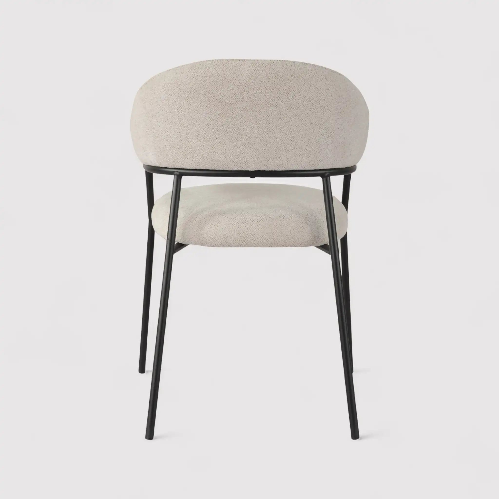 Bakla - Set 2 sedie design da soggiorno bianco perla