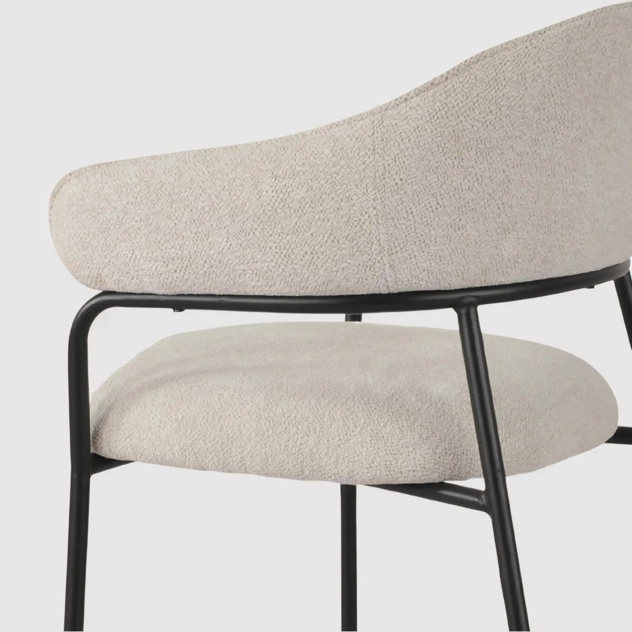 Bakla - Set 2 sedie design da soggiorno bianco perla