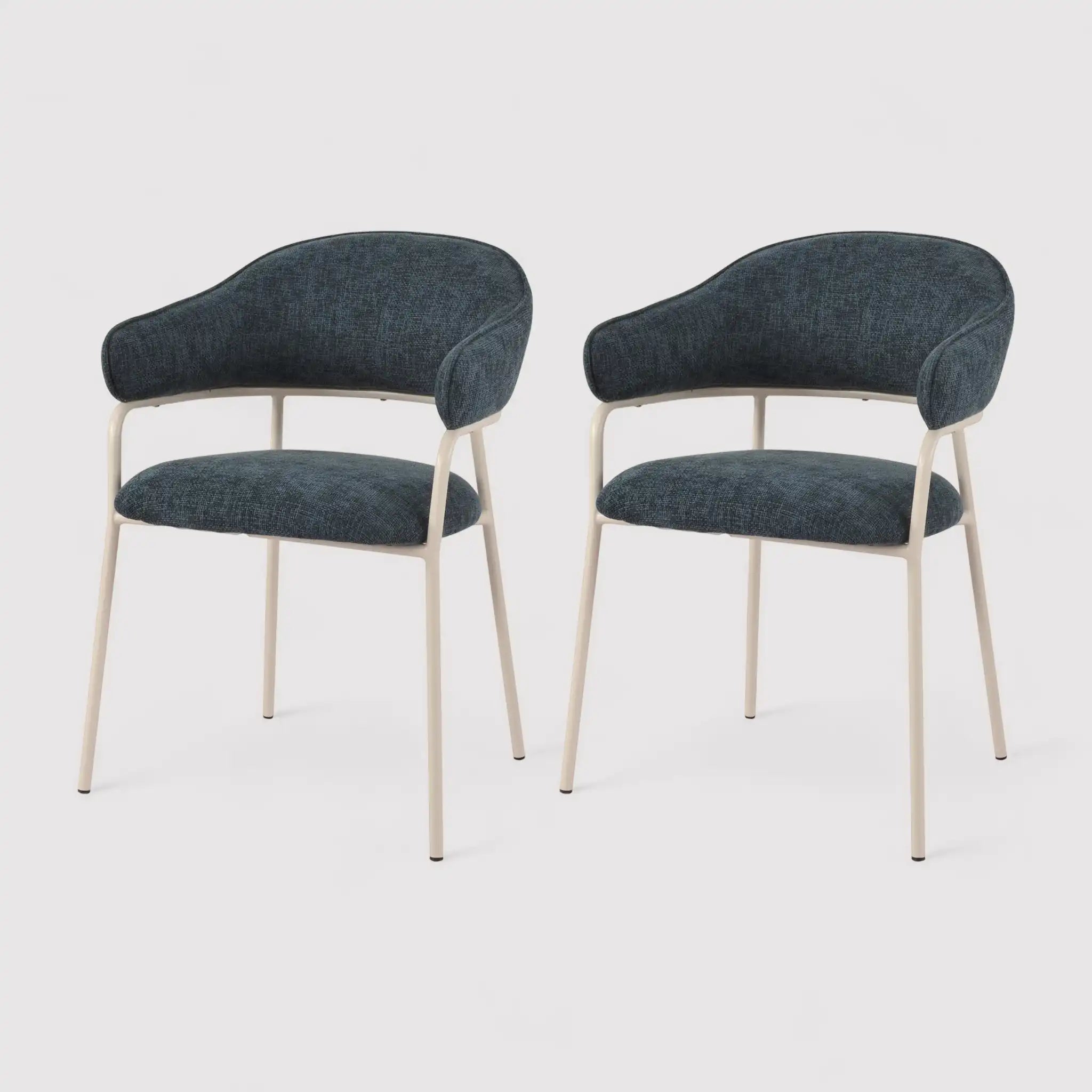 Guanabana - Set 2 sedie design blu petrolio per casa o studio