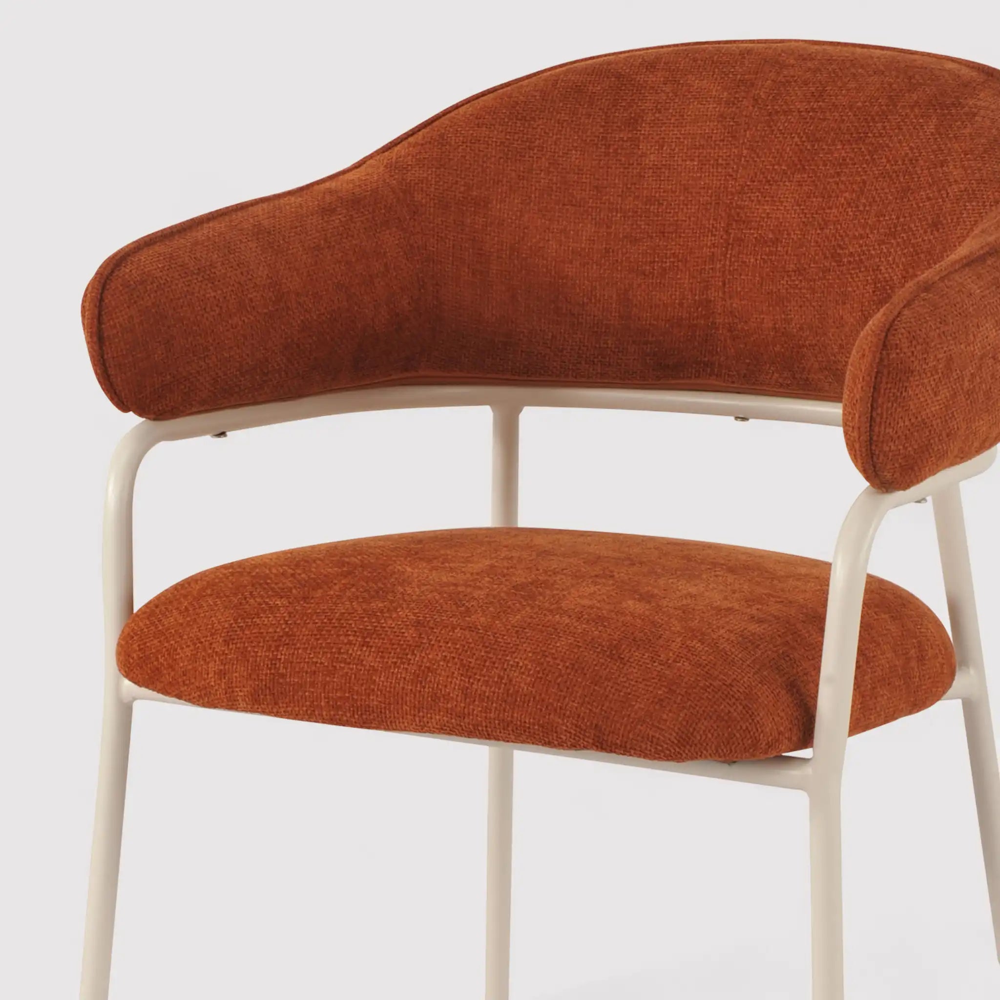 Tuffah - Set 2 sedie da cucina moderne arancione ruggine