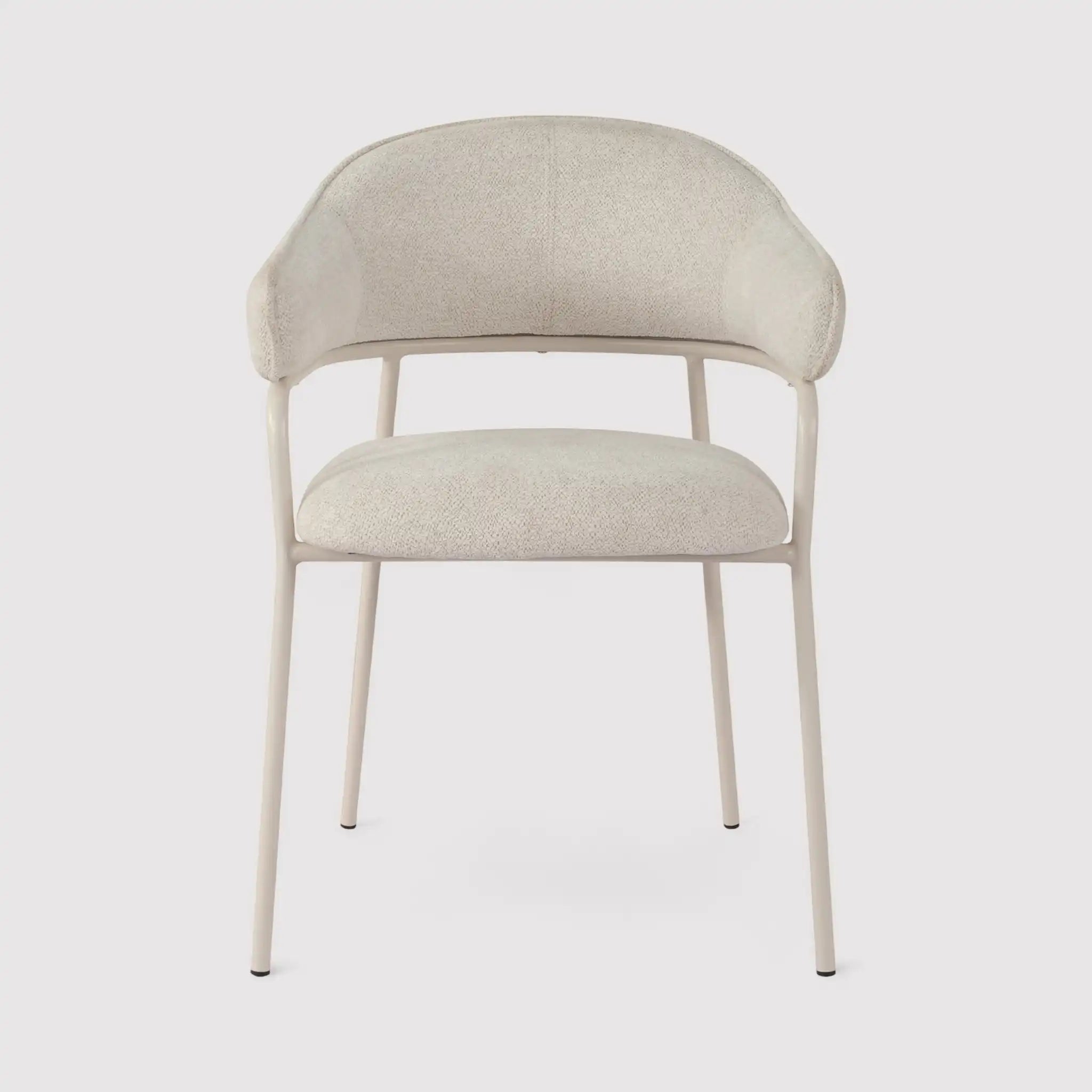 Dorstenia - Set 2 sedie da salotto moderne bianco perla