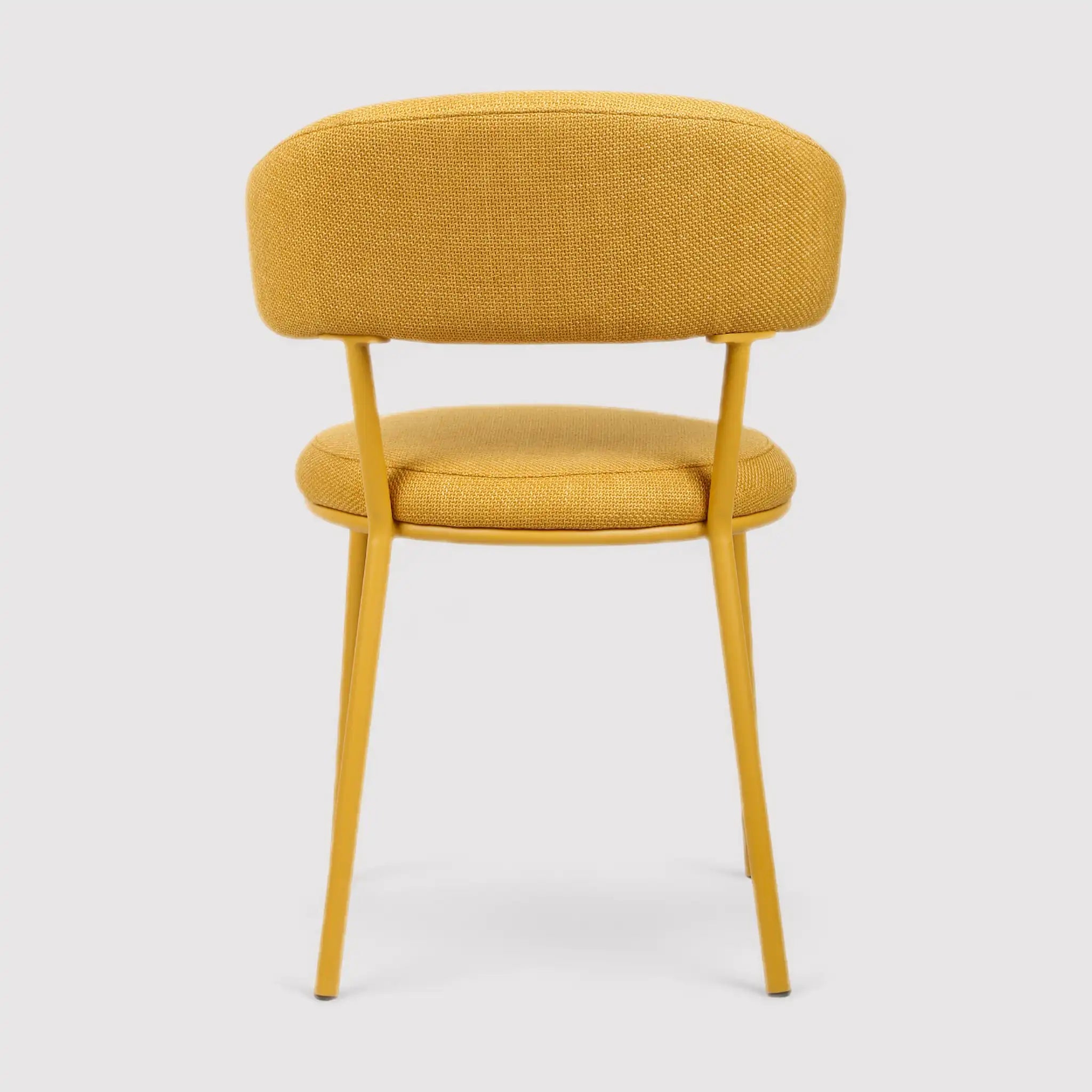 Dablen - Set 2 sedie da soggiorno imbottite giallo senape