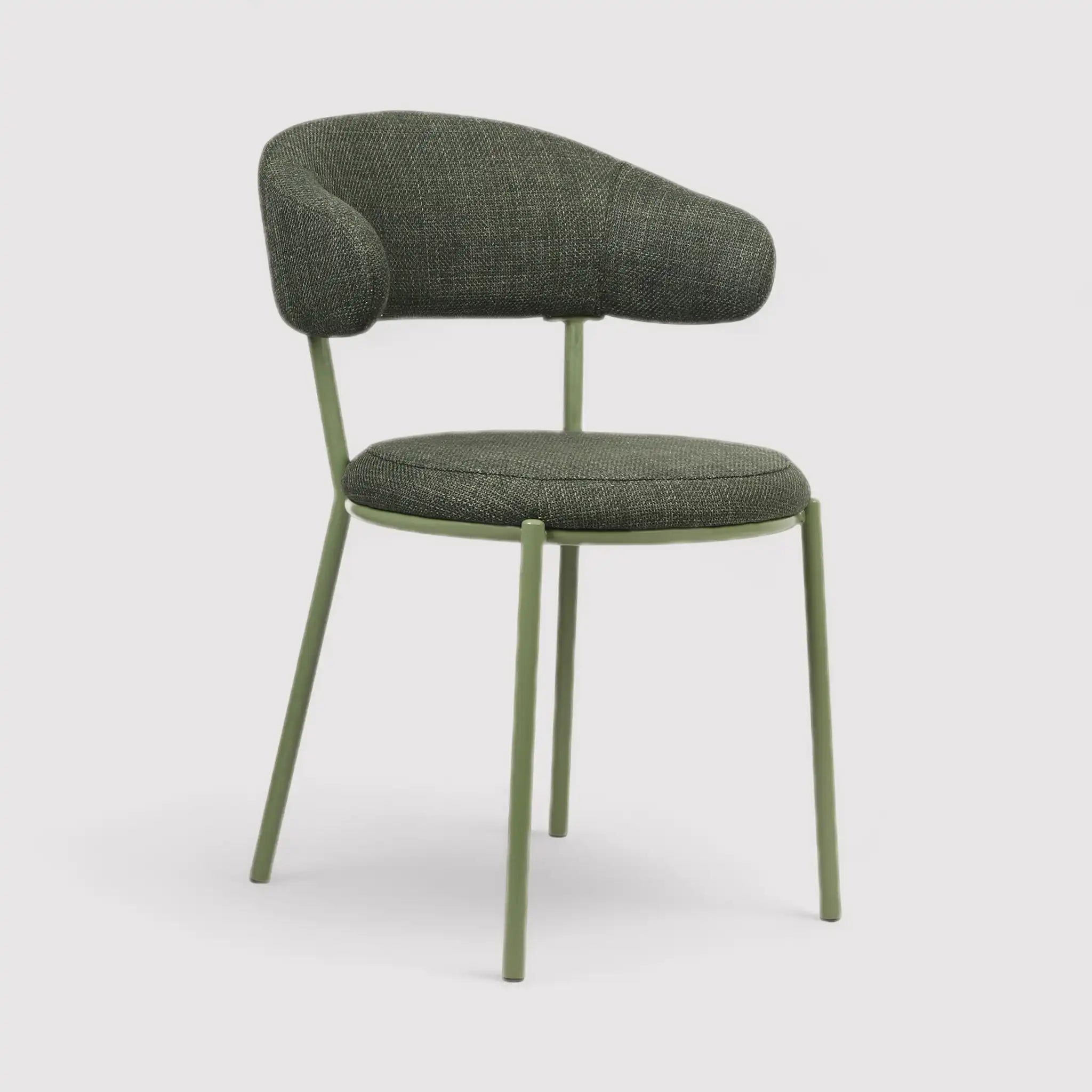 Zeita - Set 2 sedie verde scuro per sala da pranzo o salotto