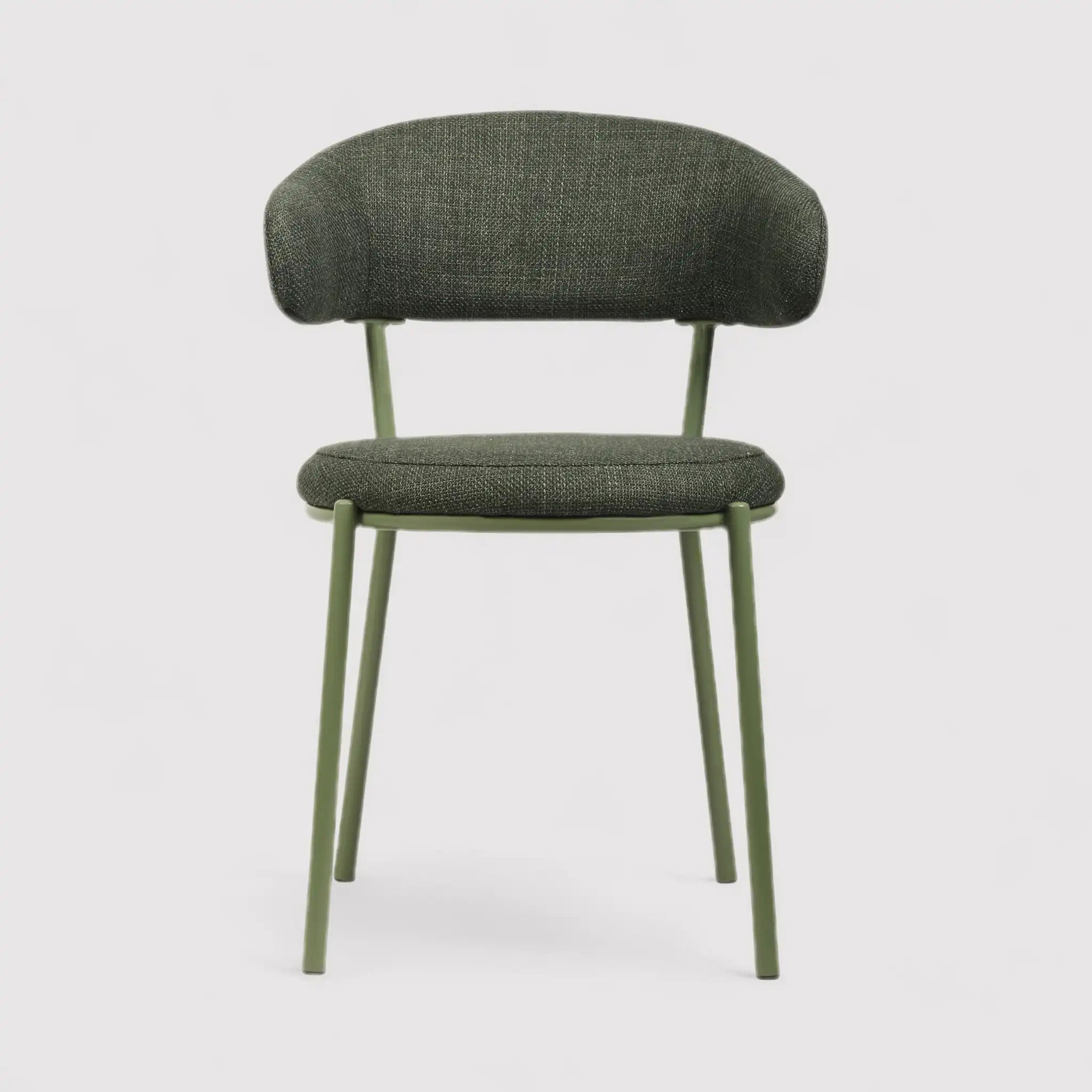 Zeita - Set 2 sedie verde scuro per sala da pranzo o salotto