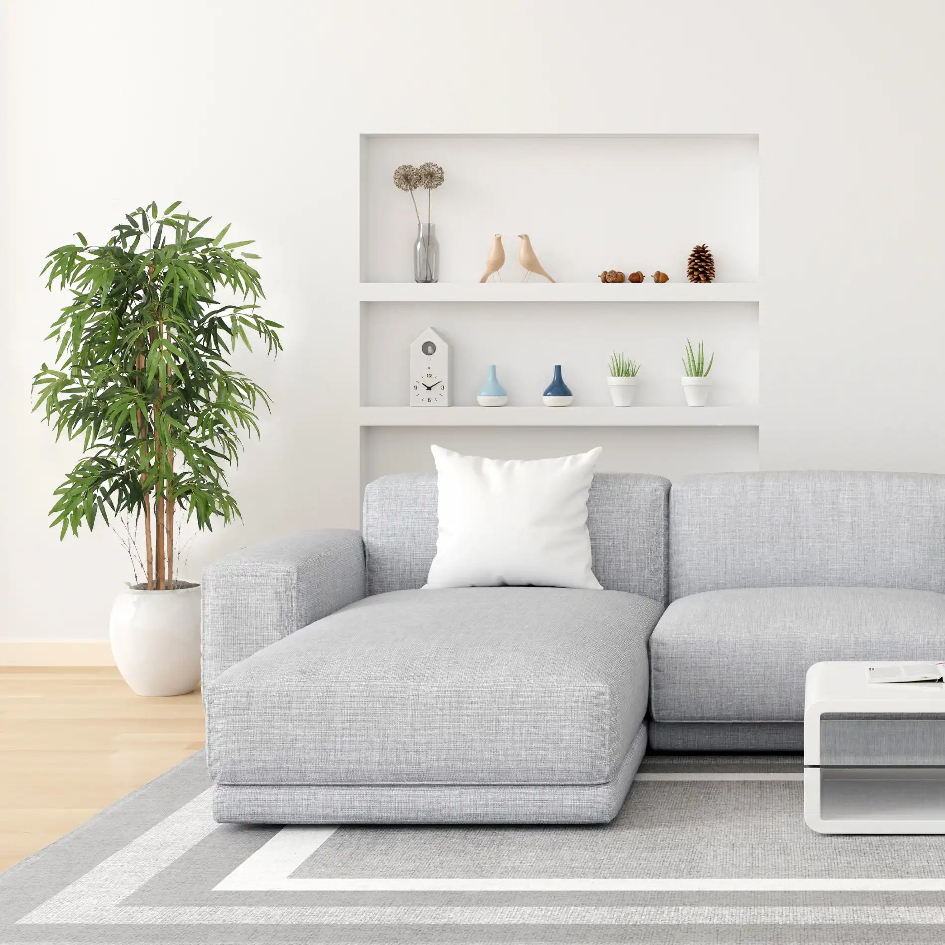 Tukra - Finta pianta di bambù con foglie in poliestere H 150 cm