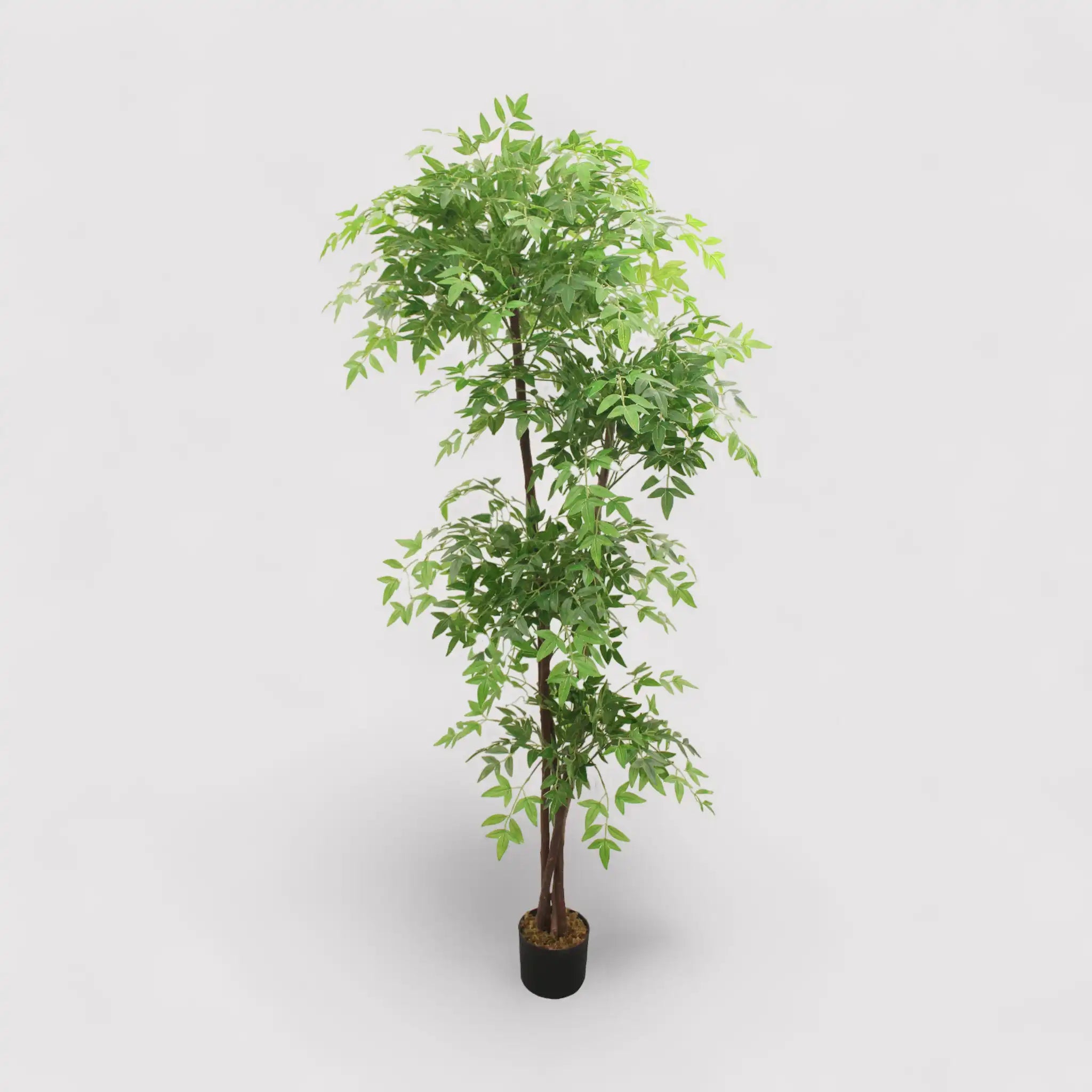 Zamrud - Nandina artificiale con vaso per casa o esterno