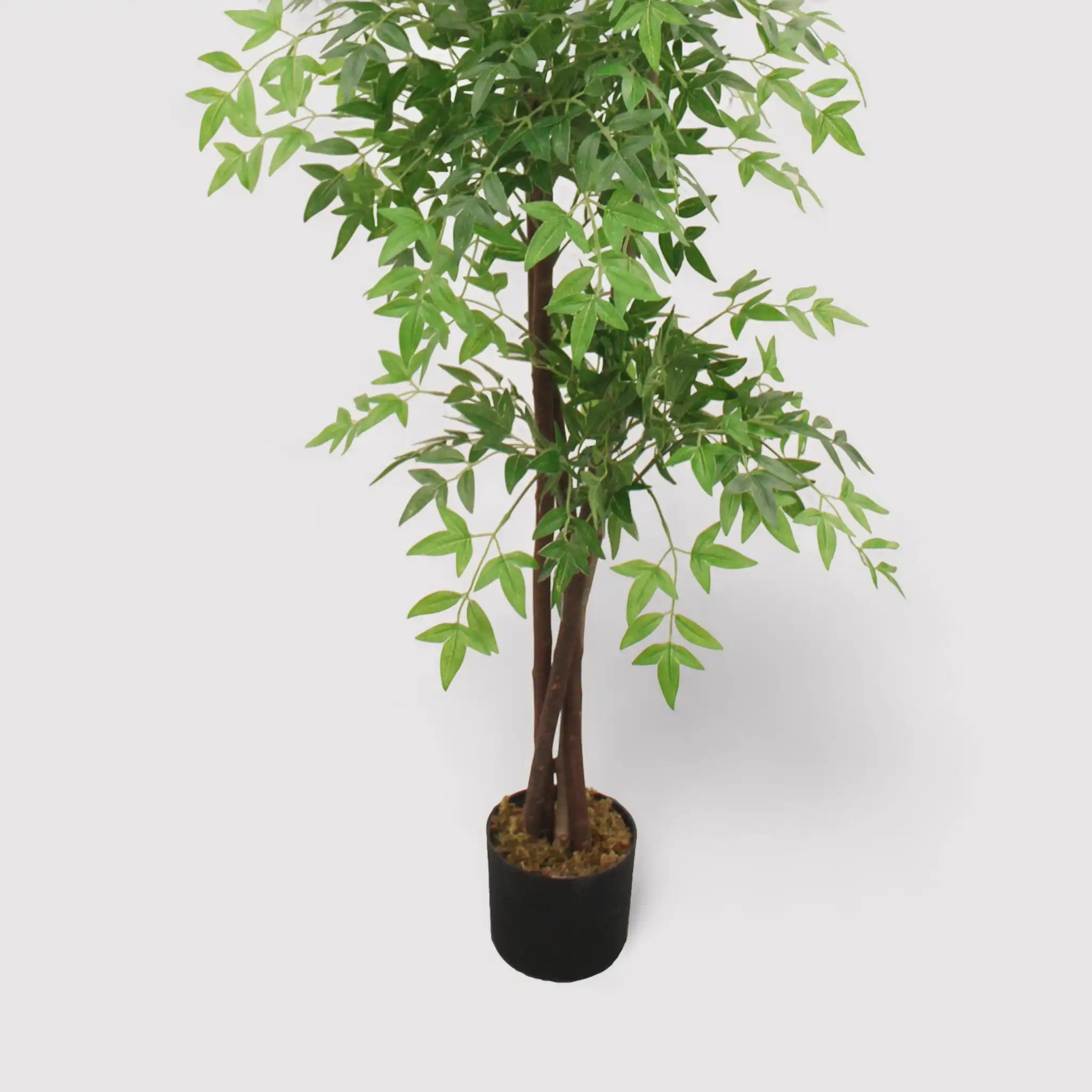 Zamrud - Nandina artificiale con vaso per casa o esterno