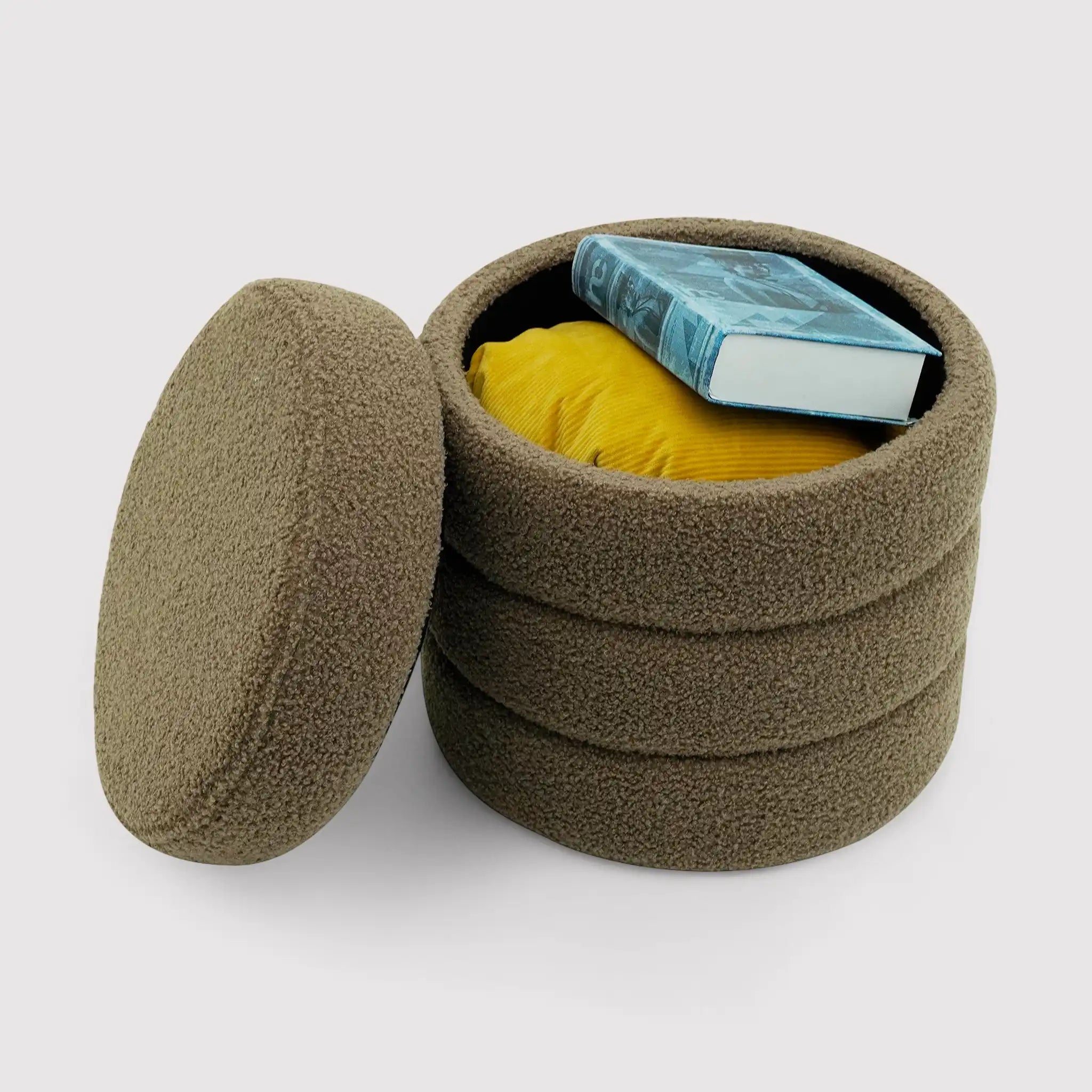 Bunya - Pouf contenitore rotondo moderno