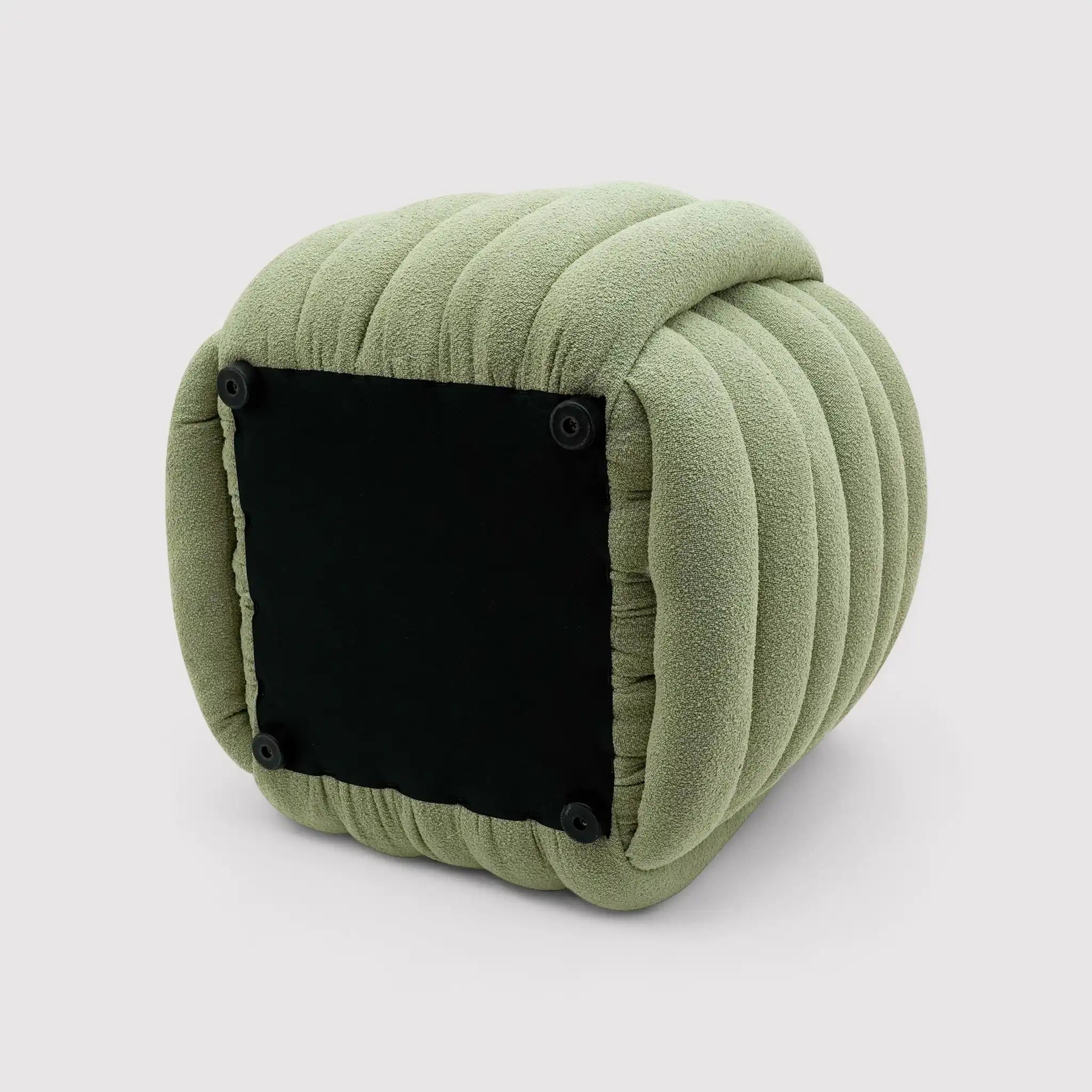 Tawa - Pouf moderno verde a forma di gomitolo