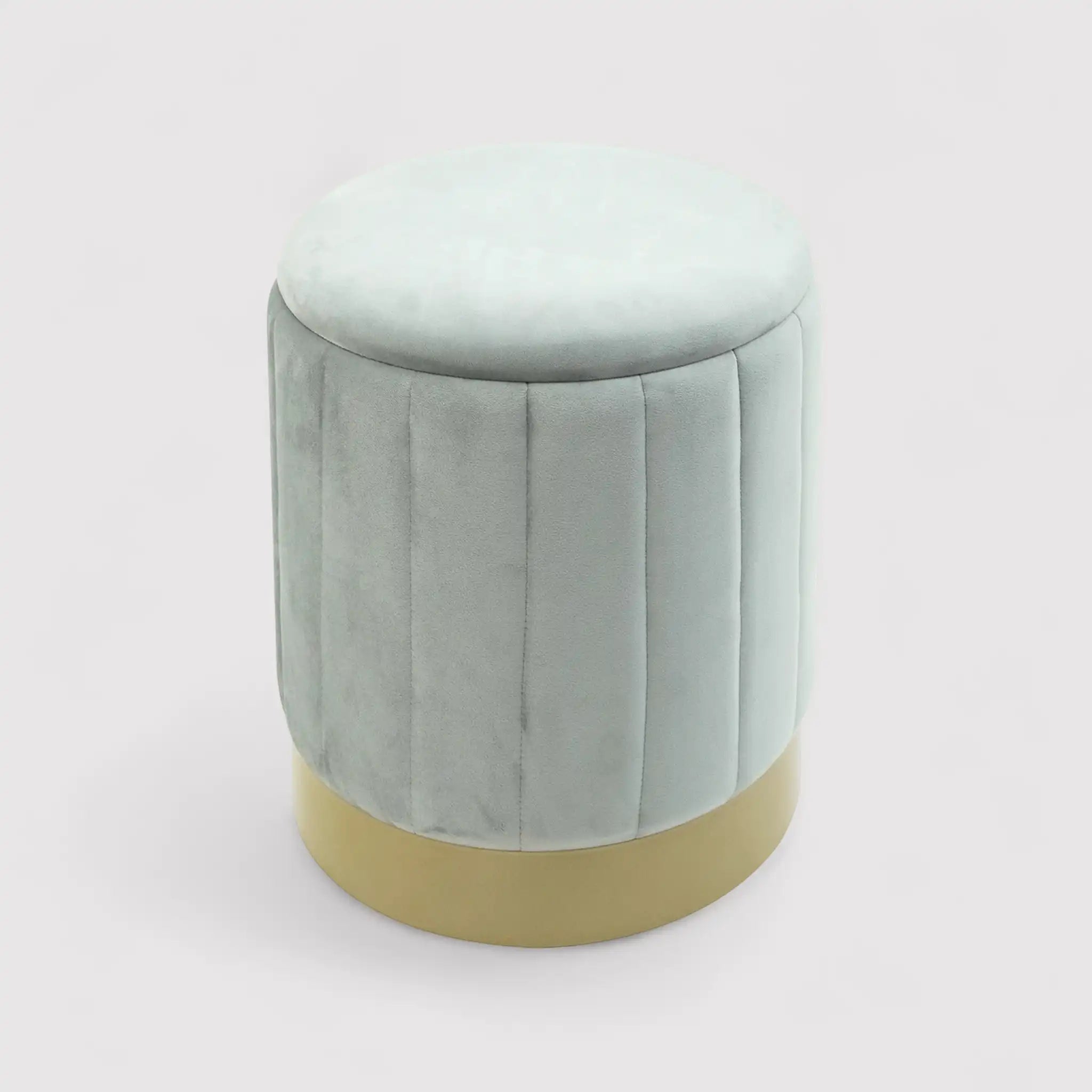 Avelos - Set di 2 pouf grigi con vano contenitore