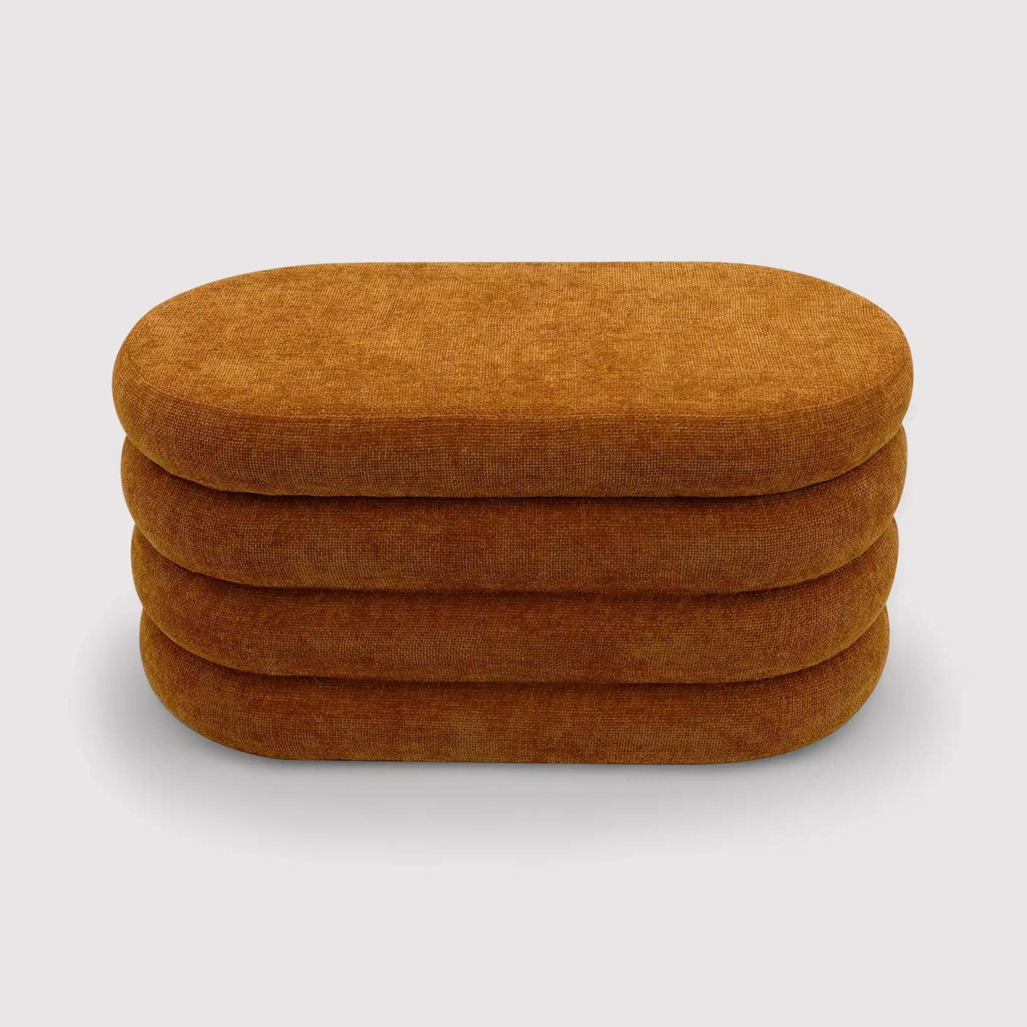 Olinia - Pouf lungo contenitore arancione scuro