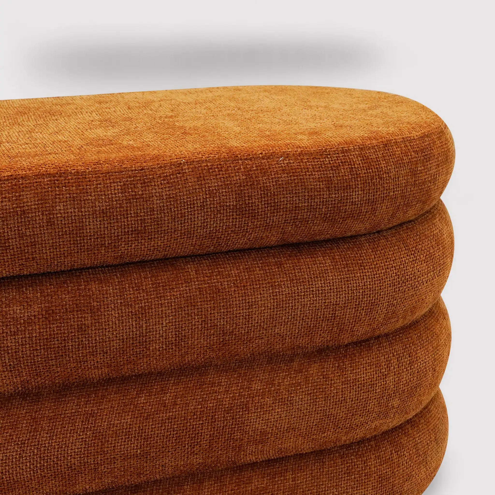 Olinia - Pouf lungo contenitore arancione scuro