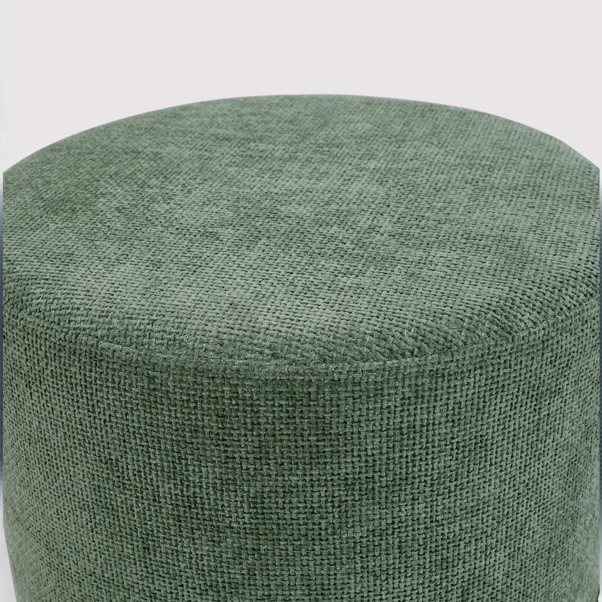 Daikon - Pouf sgabello tondo verde scuro in stile moderno