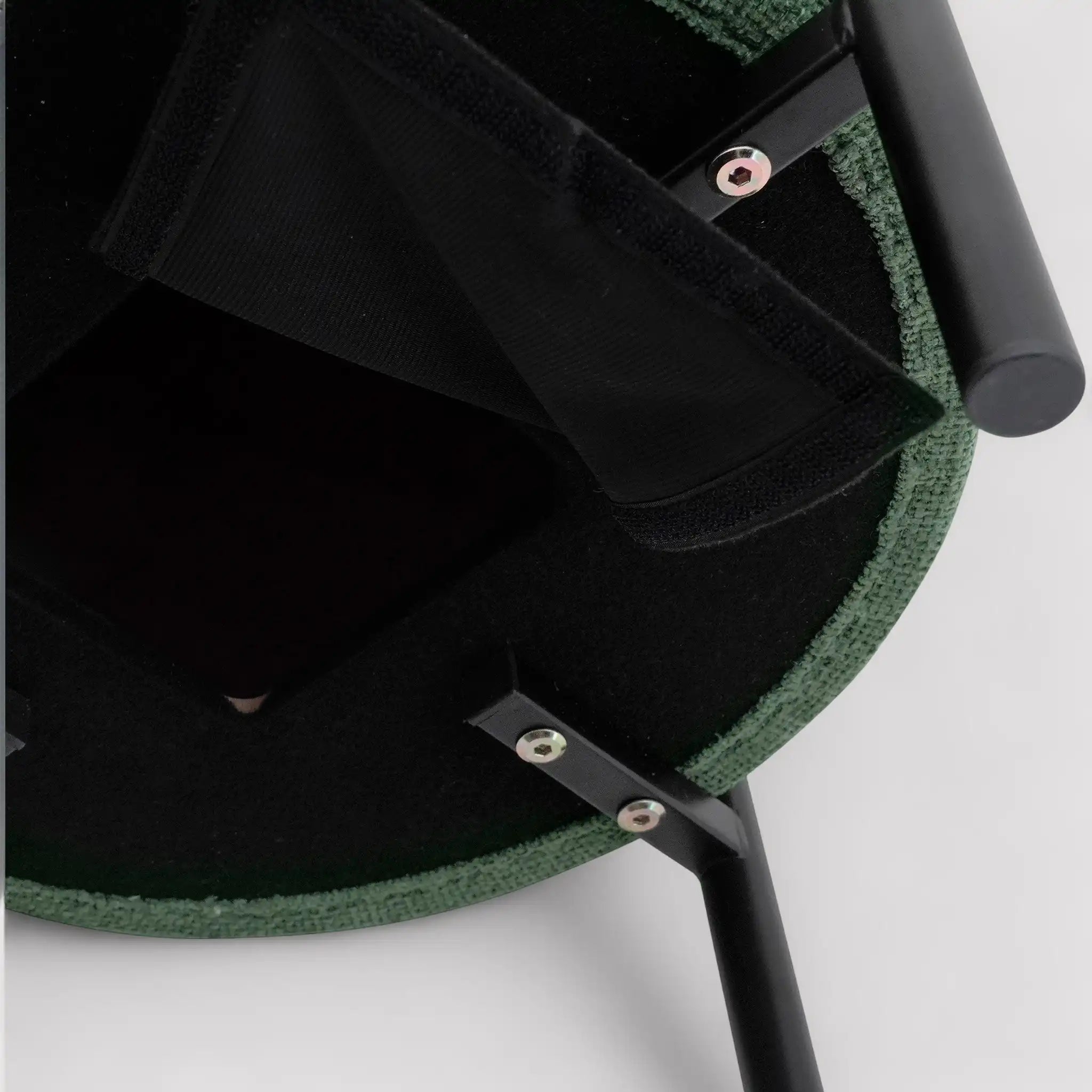 Daikon - Pouf sgabello tondo verde scuro in stile moderno