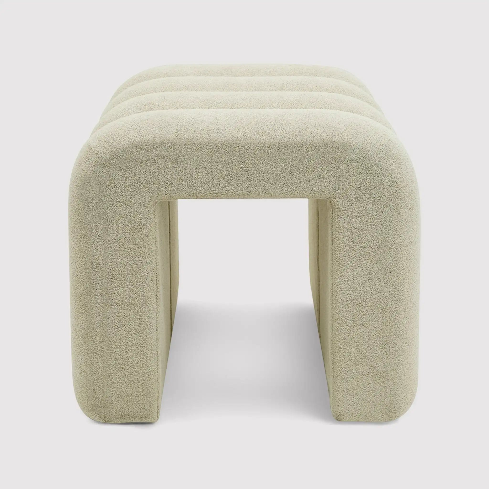 Nikau - Set 2 pouf poggiapiedi beige in stile moderno