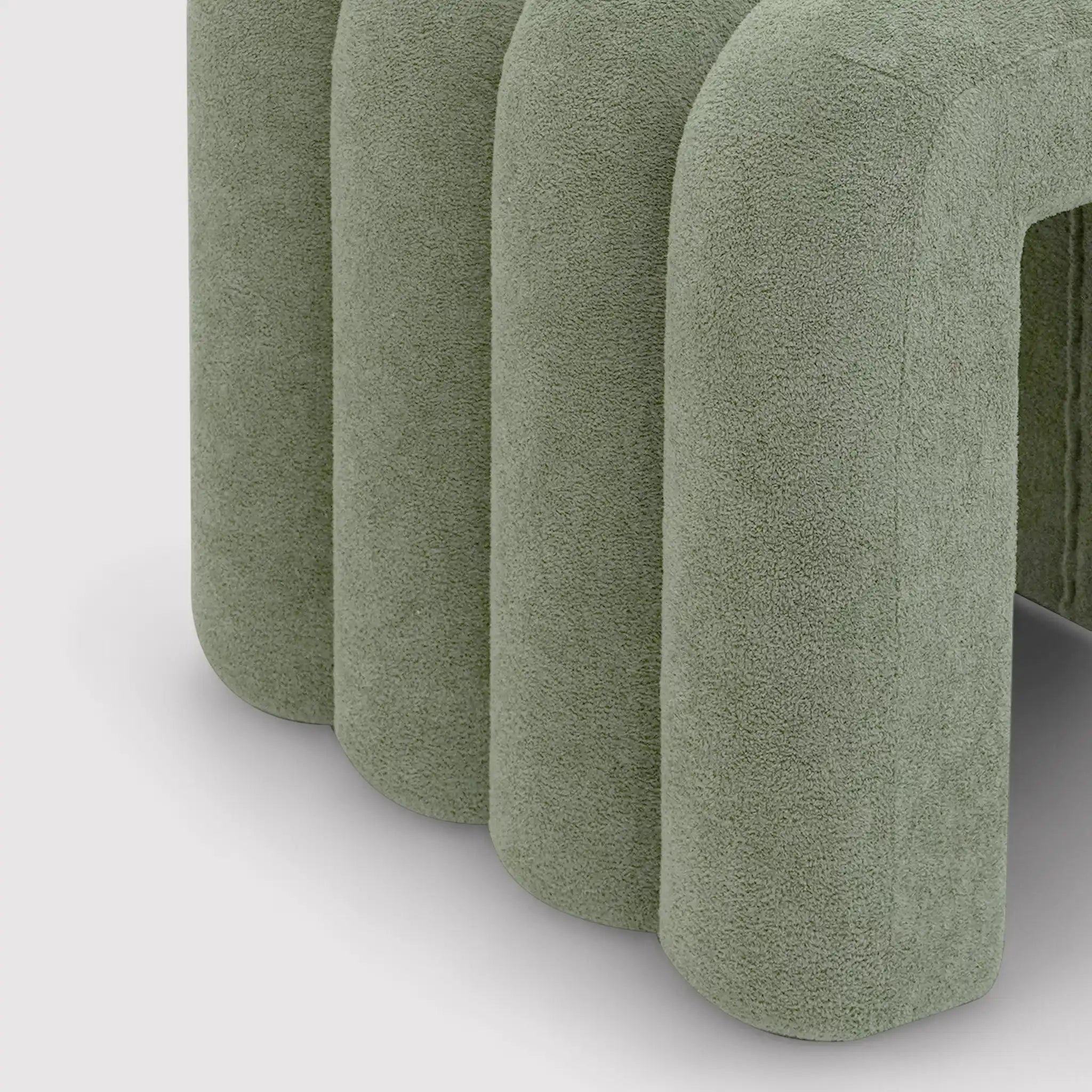Bamya - Set 2 pouf decorativi di design verde scuro