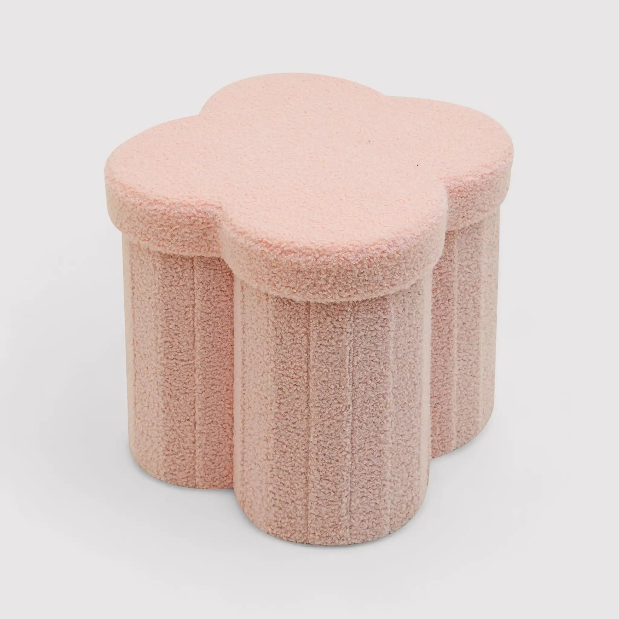 Hermal - Pouf rosa contenitore pieghevole per cameretta